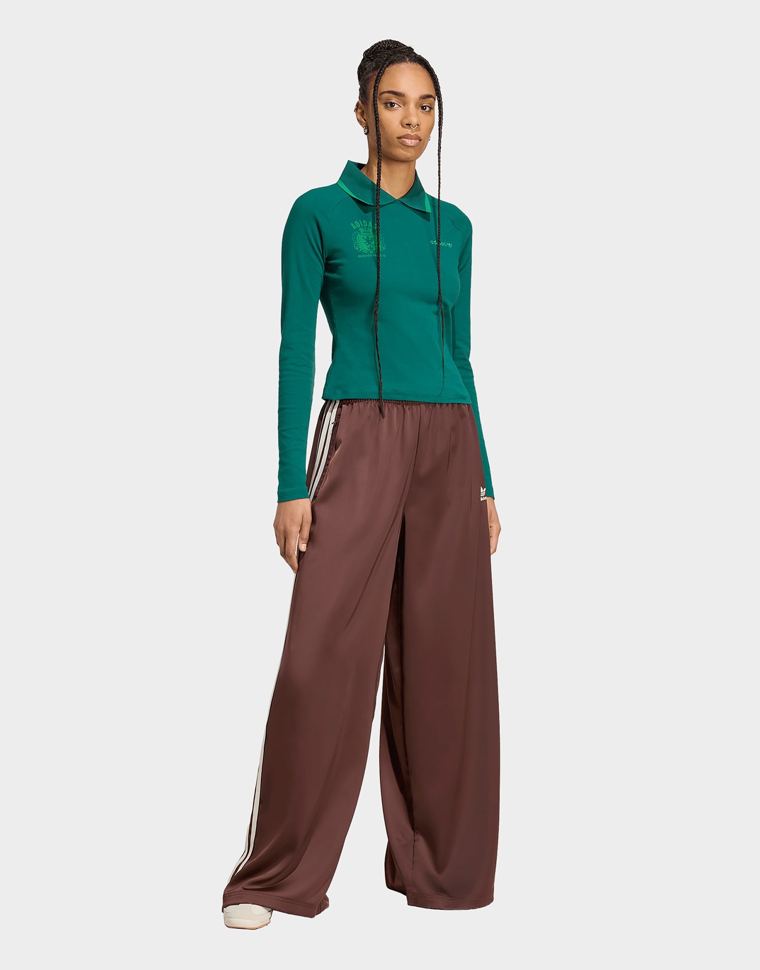 adidas Originals Adicolor Satin Wide Leg Trainingshose