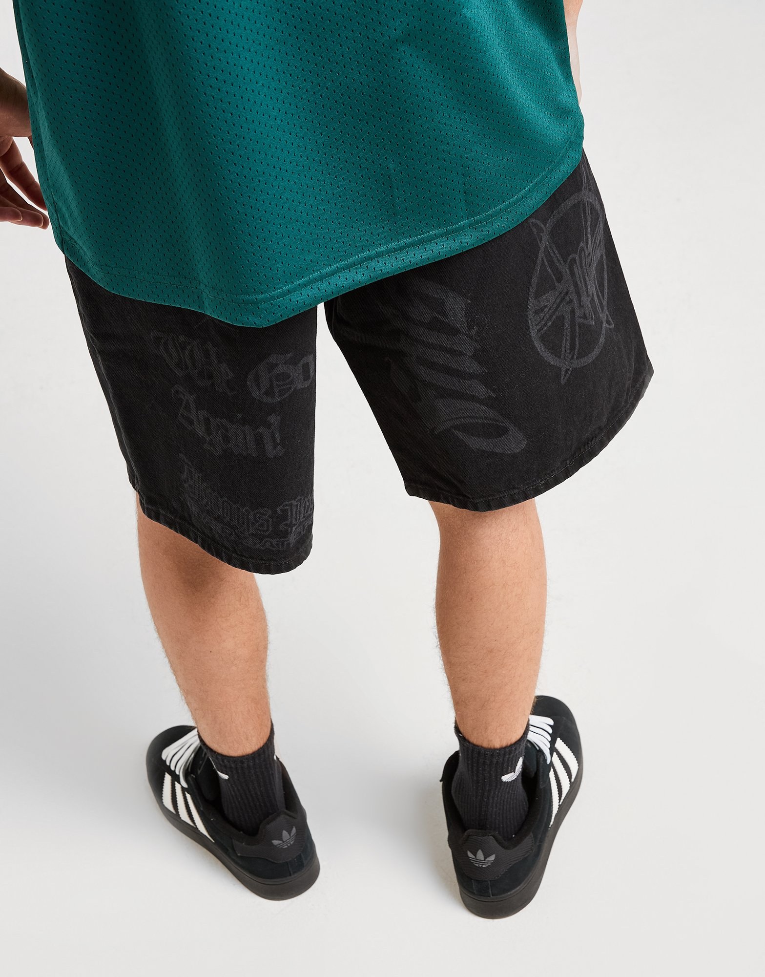 Hoodrich Laser Cut Denim Shorts