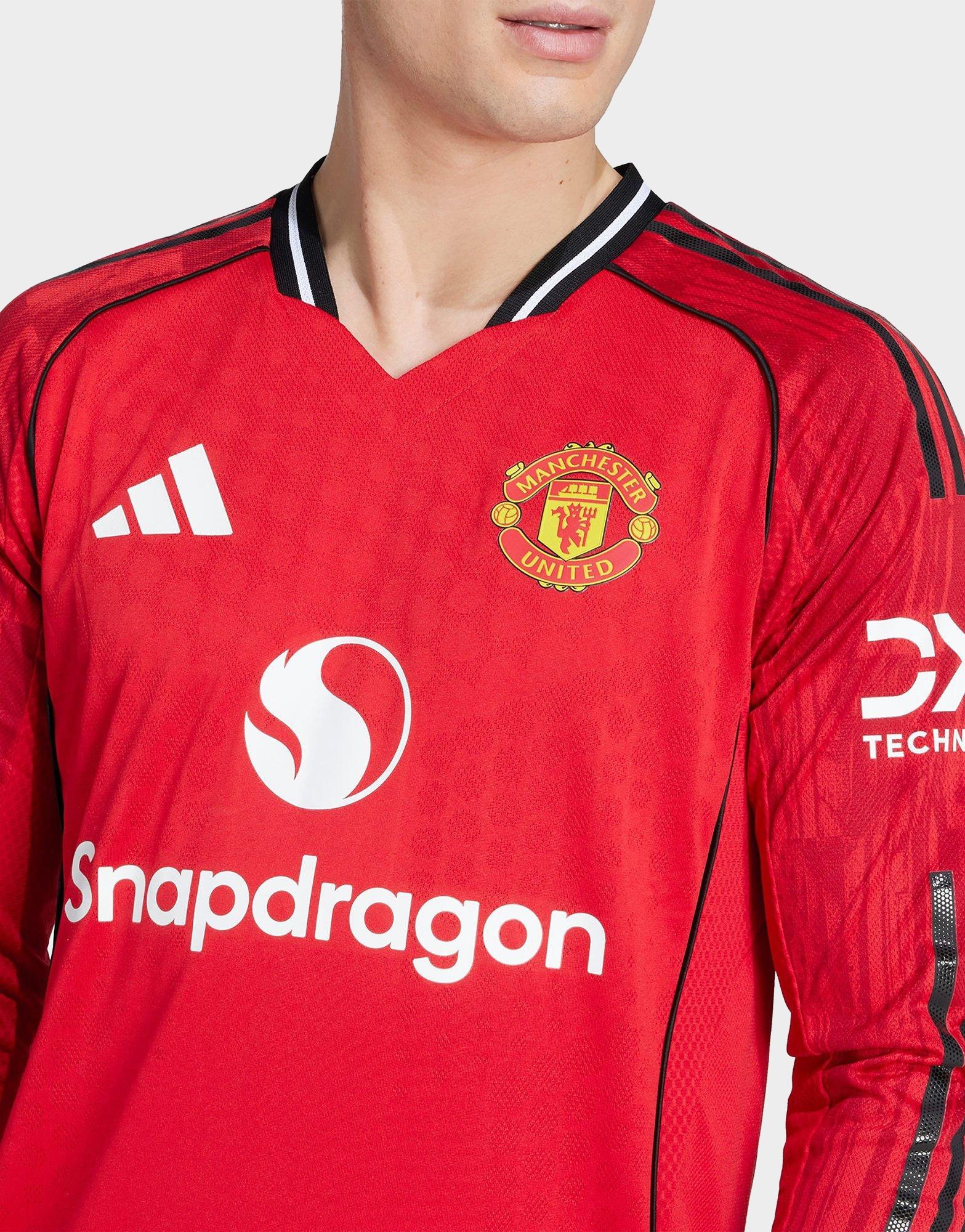 adidas Manchester United 25/26 Langärmeliges Authentic Heimtrikot