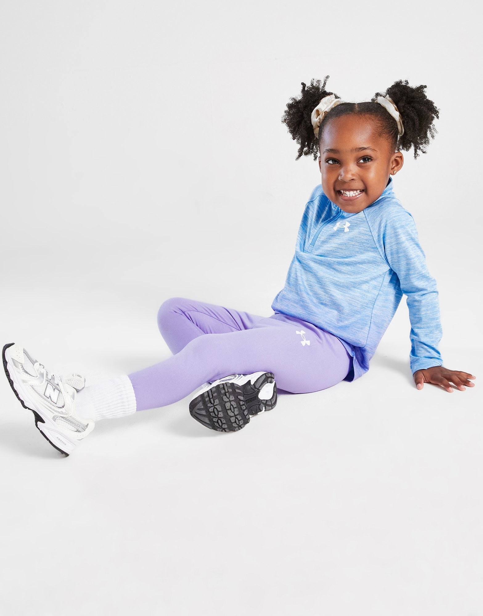 Under Armour Girls' Fade 1/4 Zip Trainingsoberteil/Leggings Set Babys