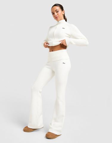 JUICY COUTURE Knit Fold-Over Schlaghose Damen