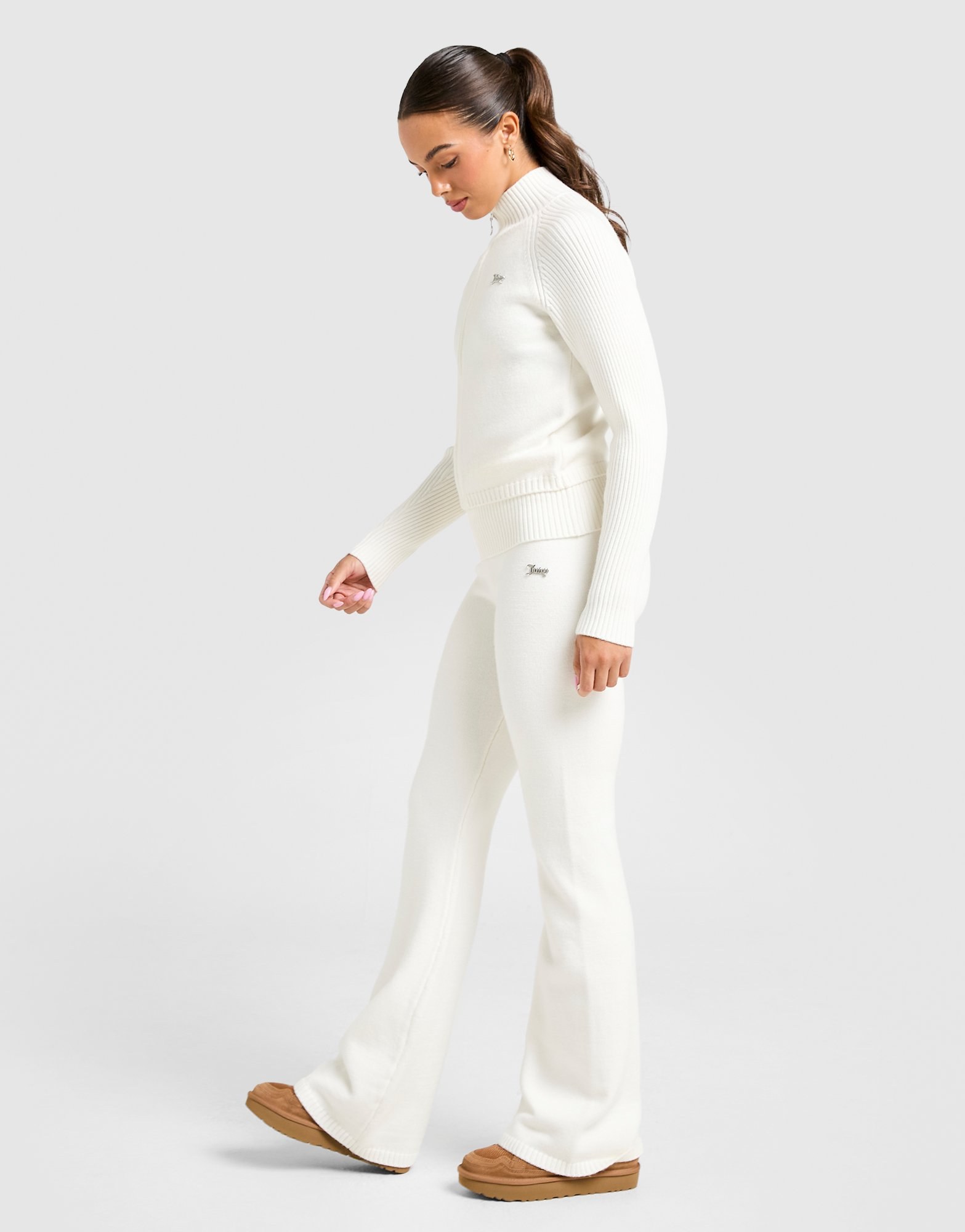 JUICY COUTURE Knit Fold-Over Schlaghose Damen