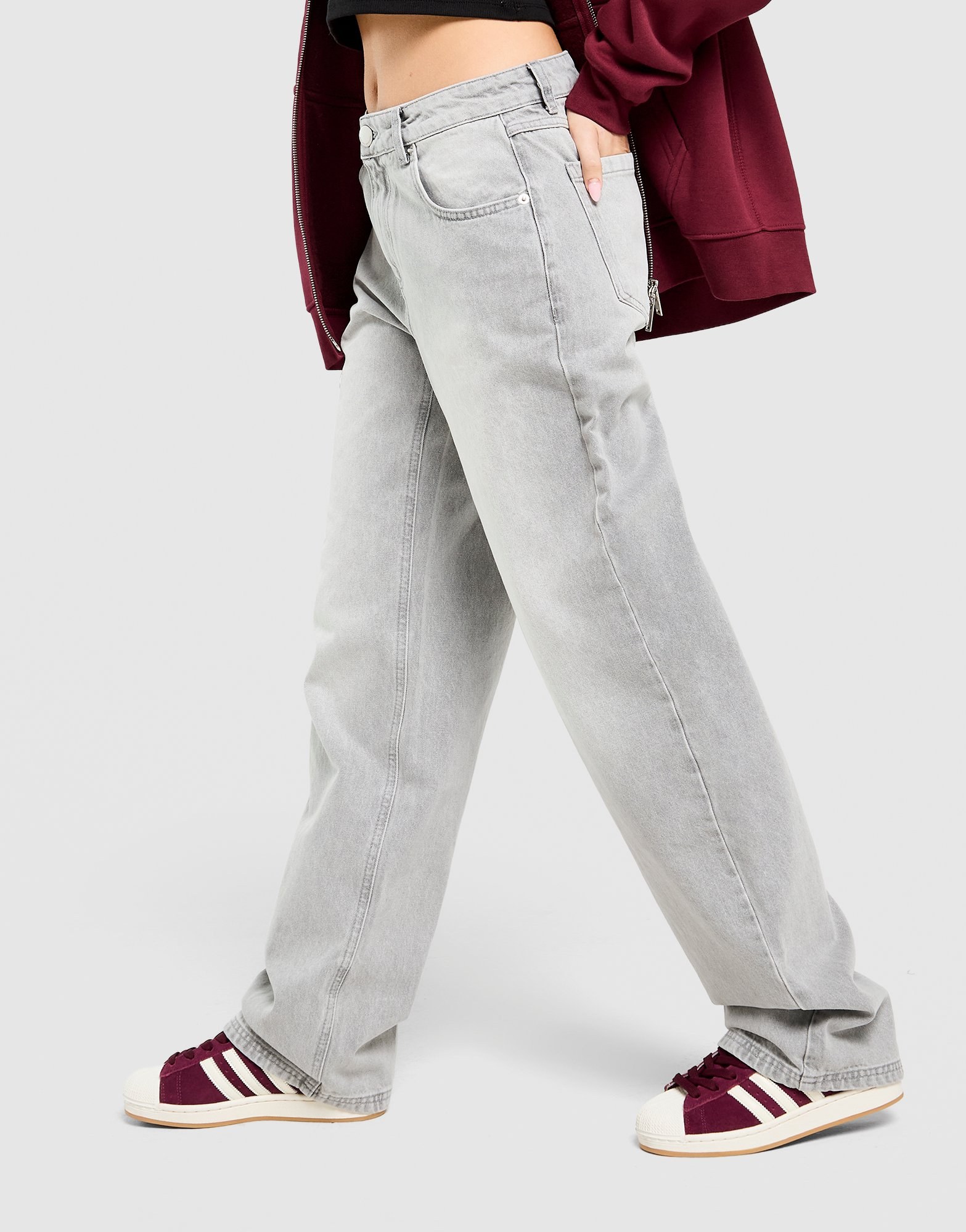 Unlike Humans Mid-Rise Loose Jeans Damen