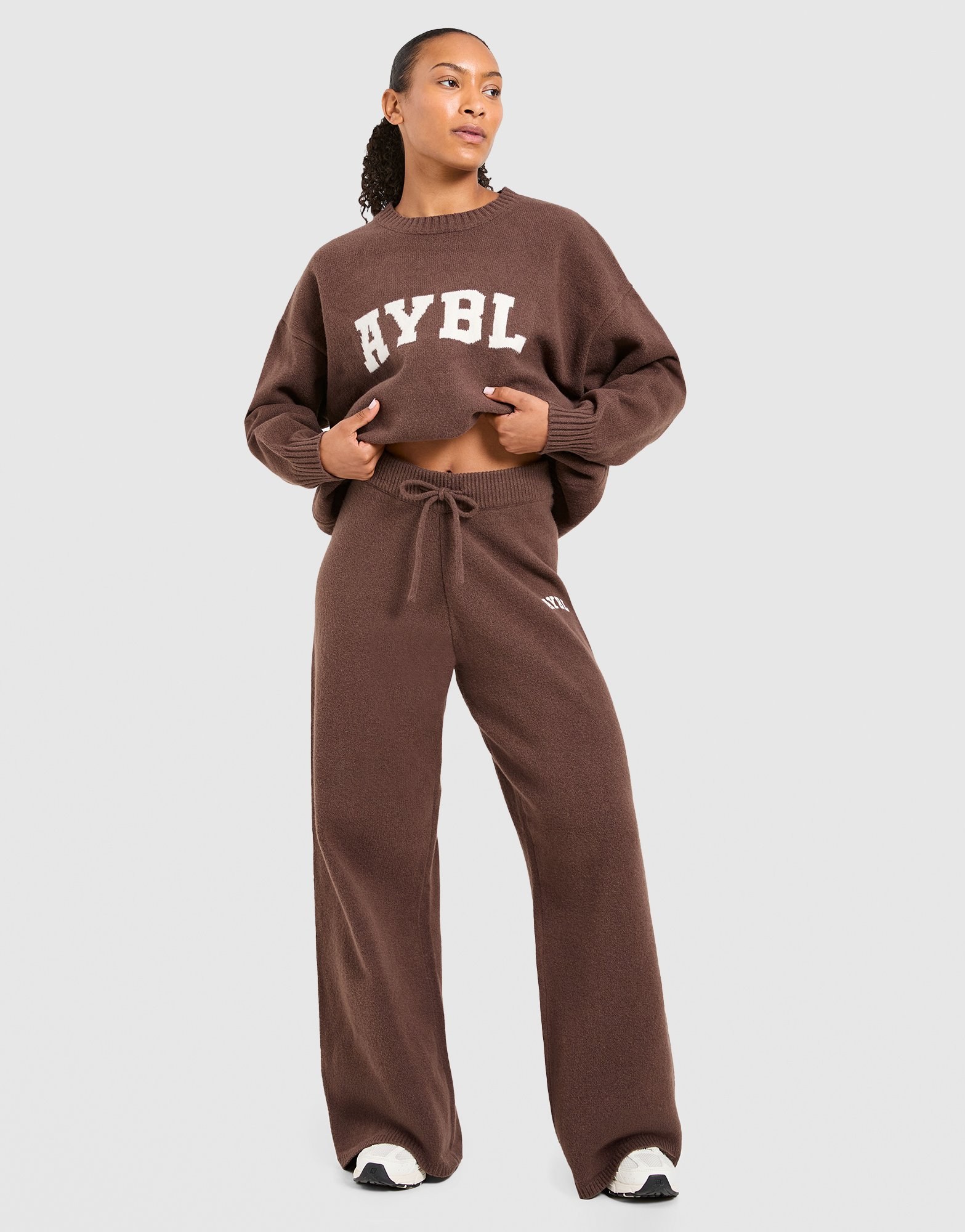 AYBL Varsity Knitted Wide Jogginghose Damen