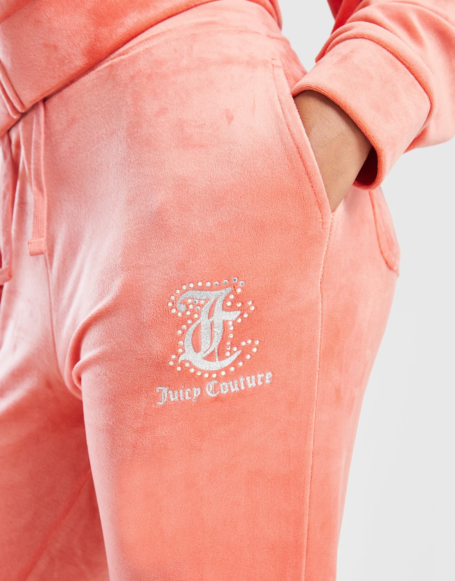 JUICY COUTURE Girls' Crop Full Zip Flare Trainingsanzug Kinder
