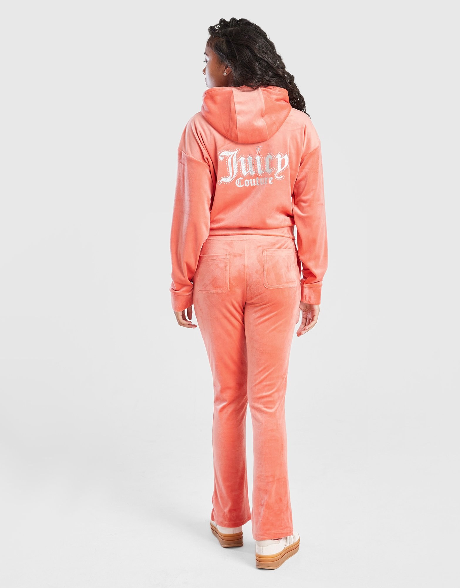 JUICY COUTURE Girls' Crop Full Zip Flare Trainingsanzug Kinder
