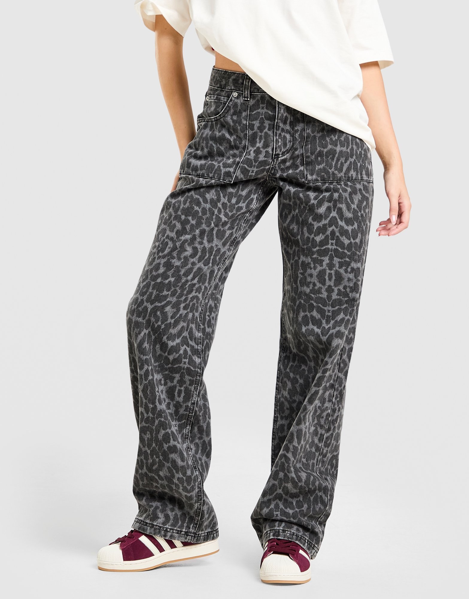 Unlike Humans Mid-Rise Loose Jeans Damen