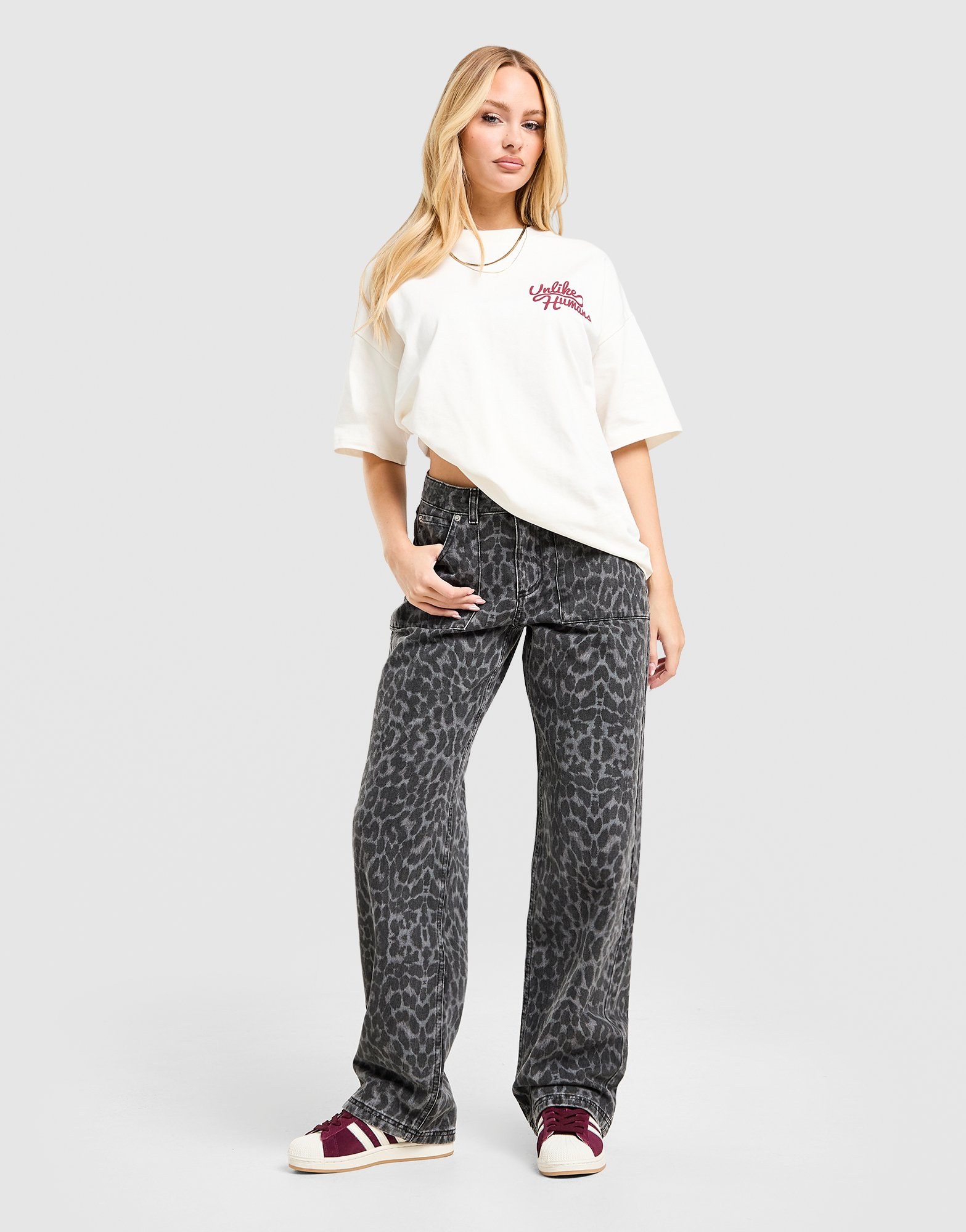 Unlike Humans Mid-Rise Loose Jeans Damen