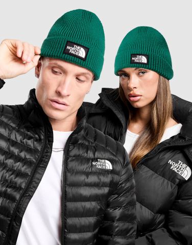 The North Face Logo Box Cuffed Beanie Mütze