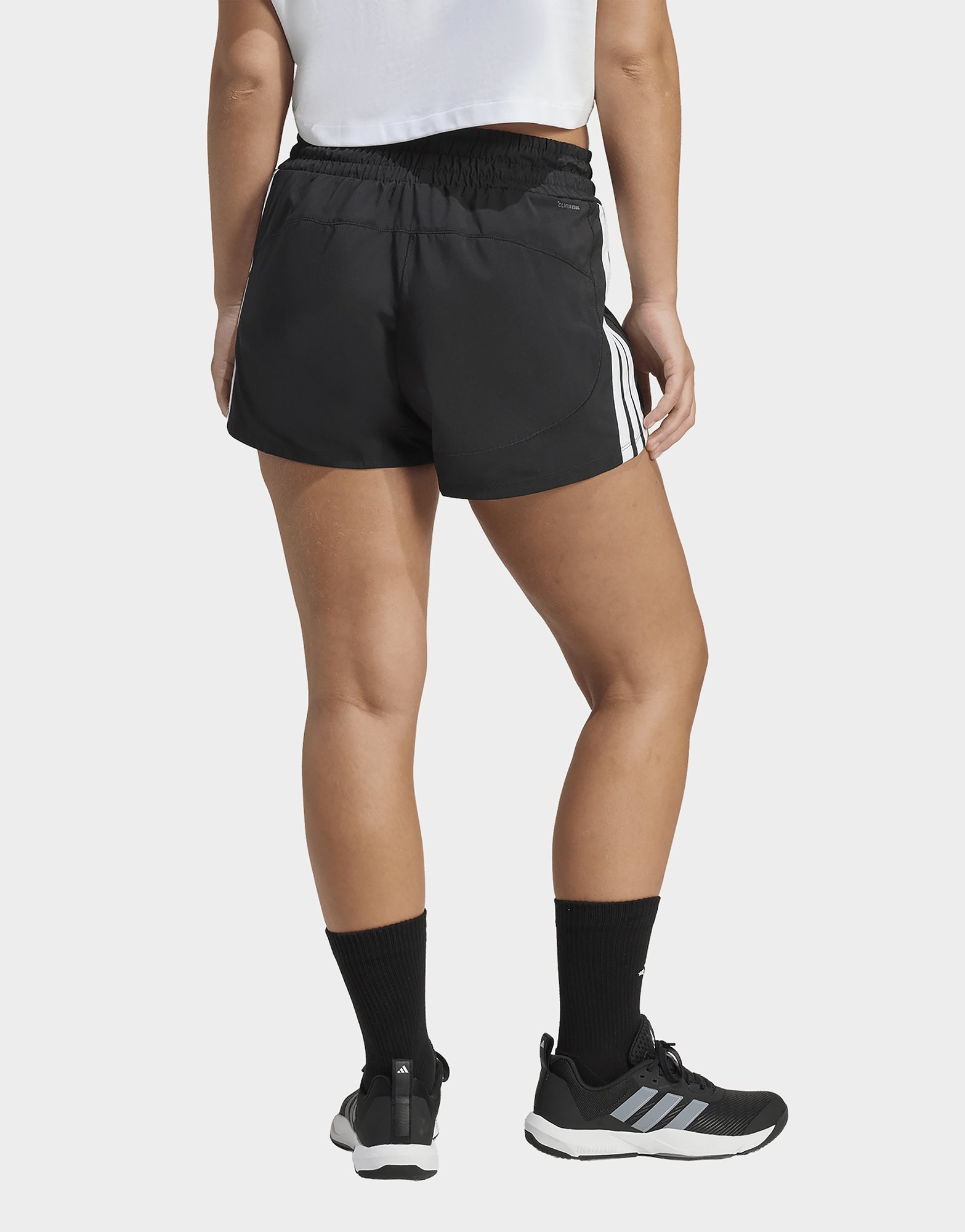 adidas Pacer Workout Shorts Mit Hohem Bund Aus Gewebtem Material