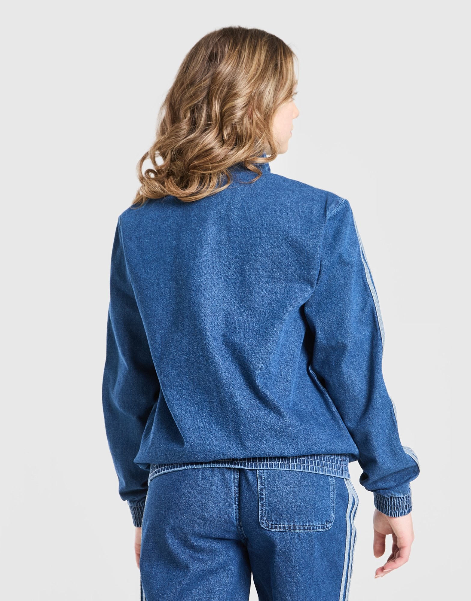 adidas Originals Girls' Firebird Denim Track Top Junior
