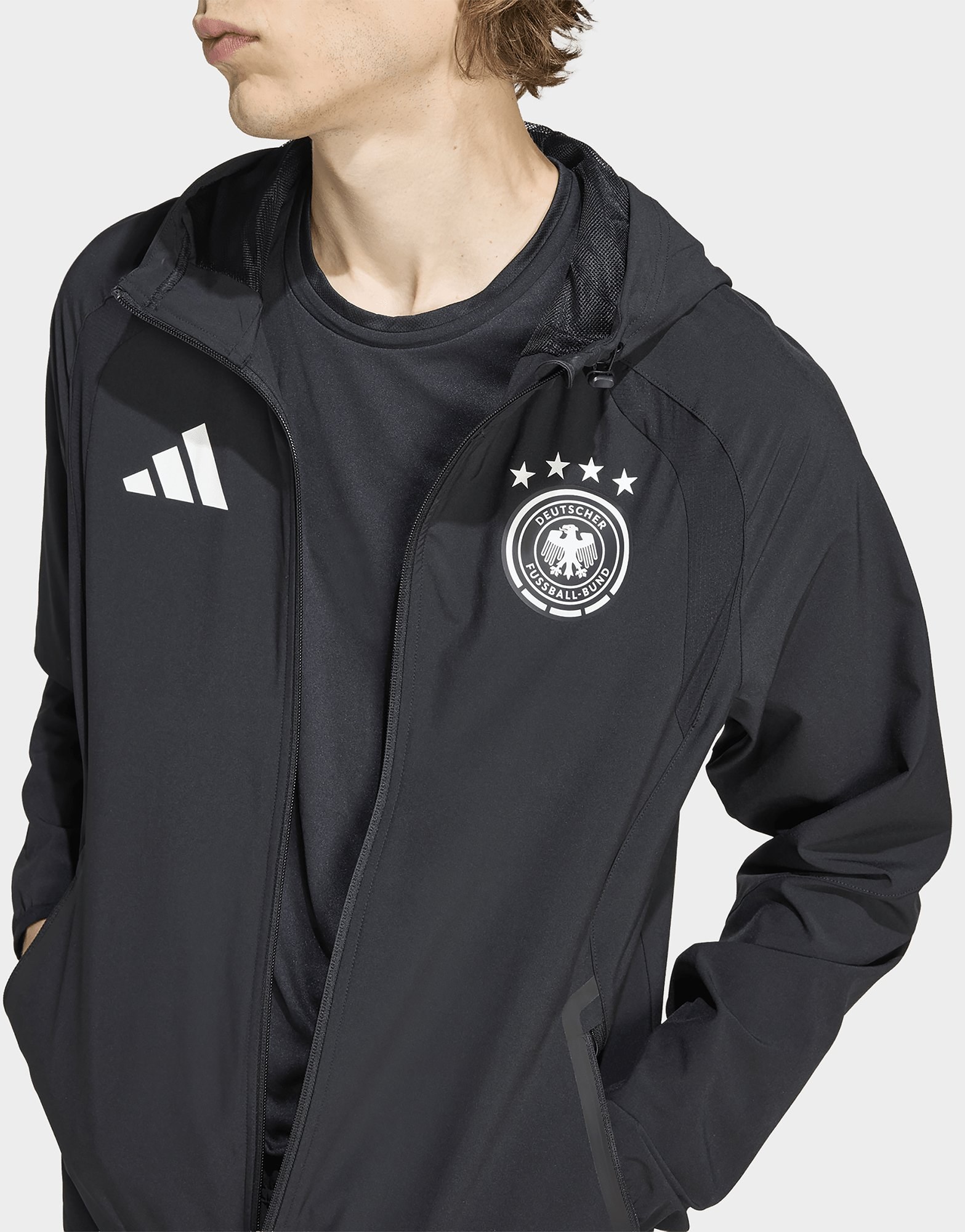 adidas Deutschland Tiro Travel Windbreaker, Durchgehender Reißverschluss