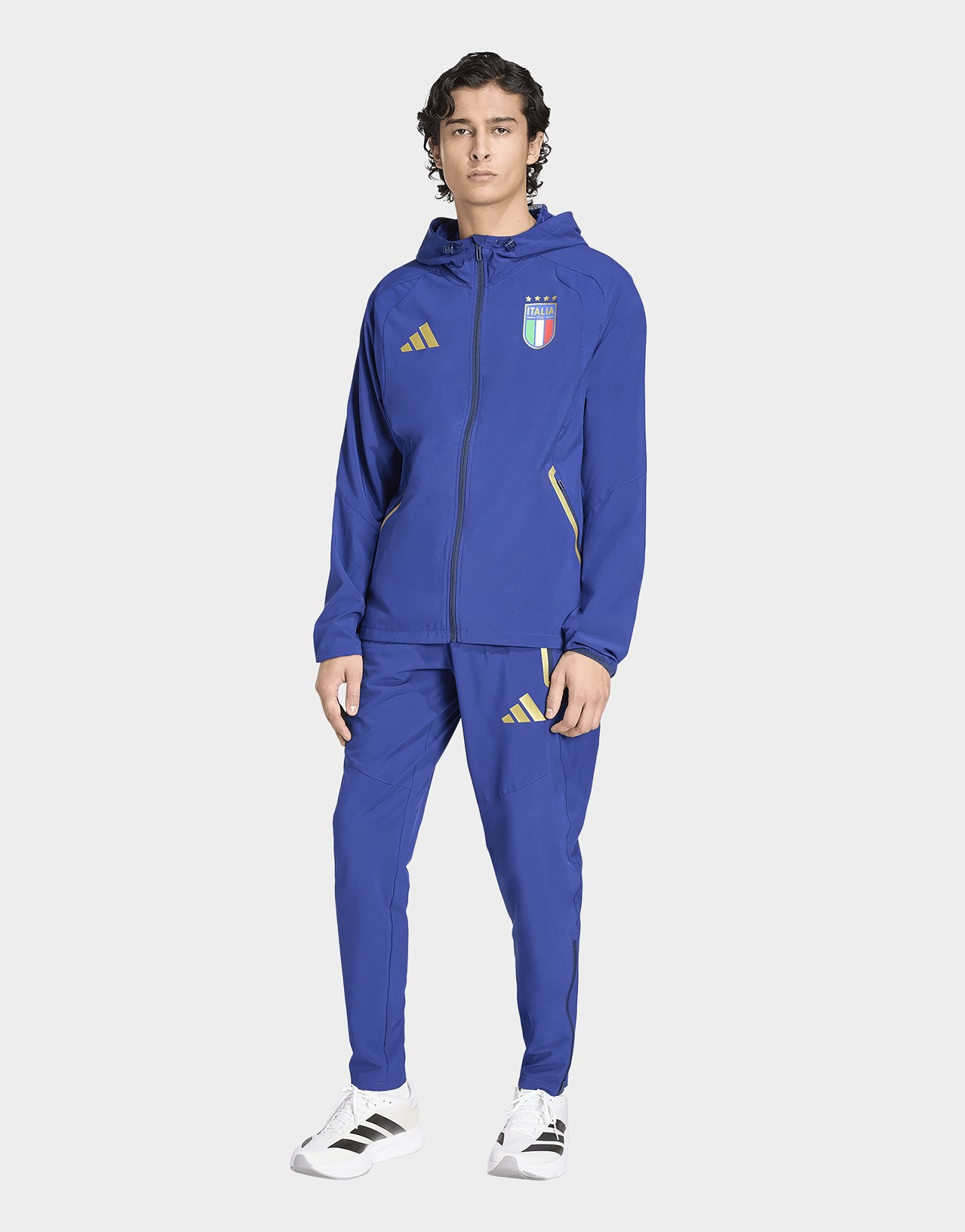 adidas Italien Tiro Travel Windbreaker, Durchgehender Reißverschluss