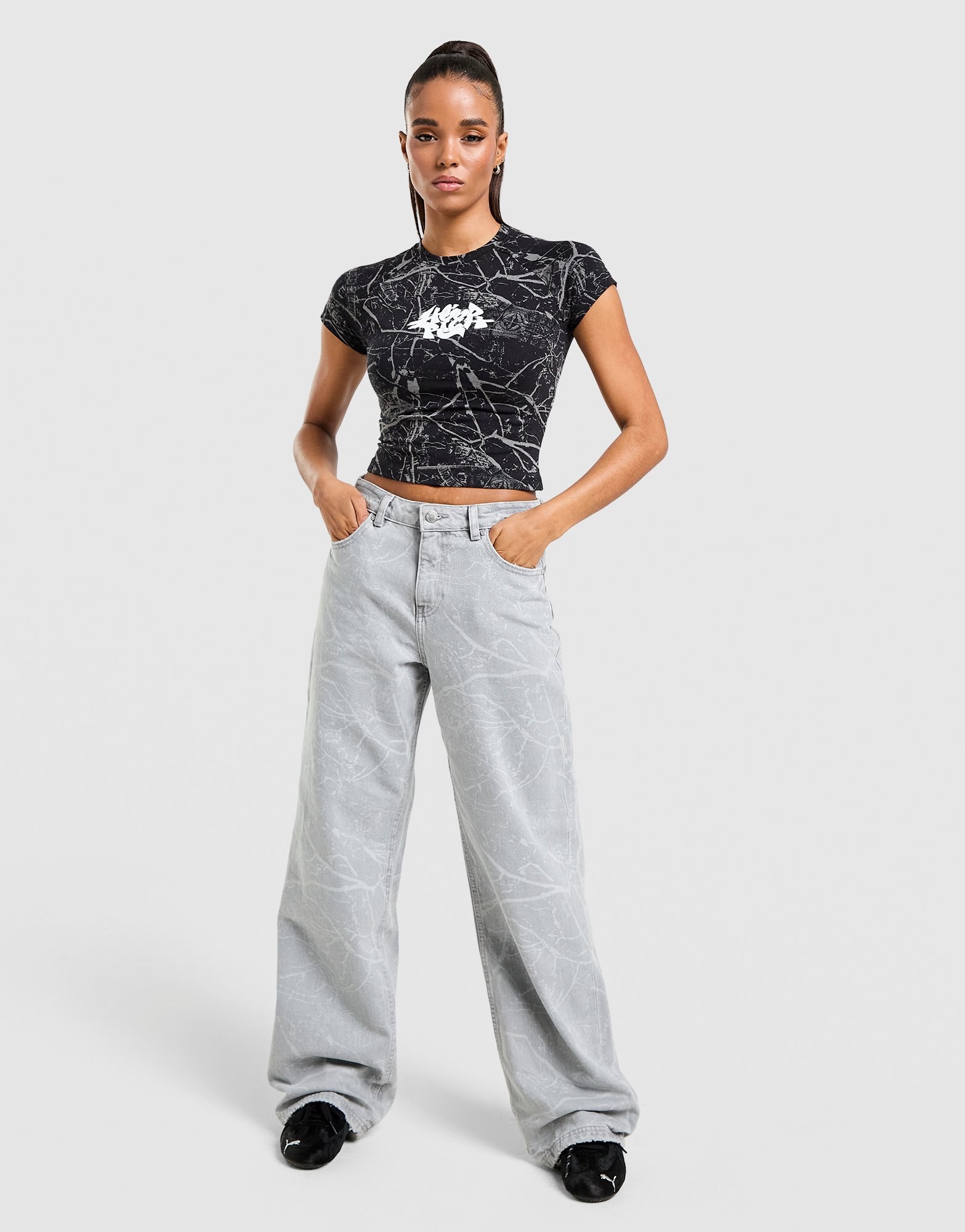 Hoodrich Nytrex Wide Jeans Damen