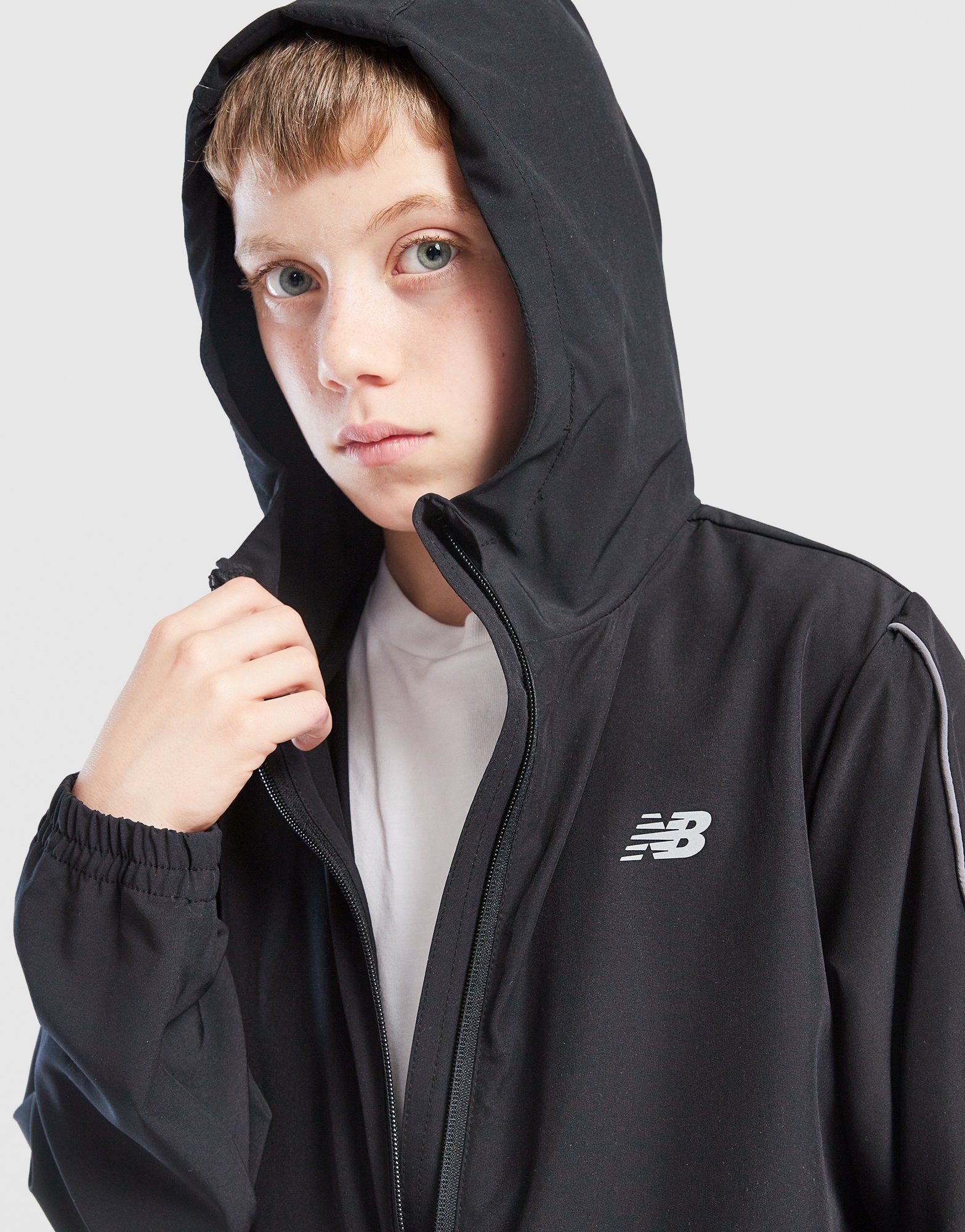 New Balance Track Woven Hoodie Kinder