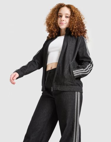 adidas Originals Girls' Denim Firebird Track Top Junior