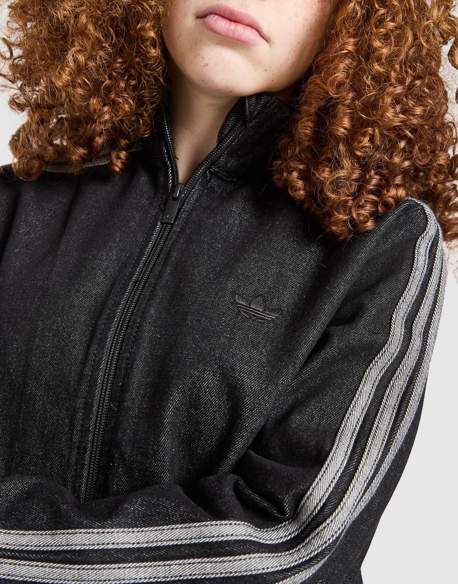 adidas Originals Girls' Denim Firebird Track Top Junior