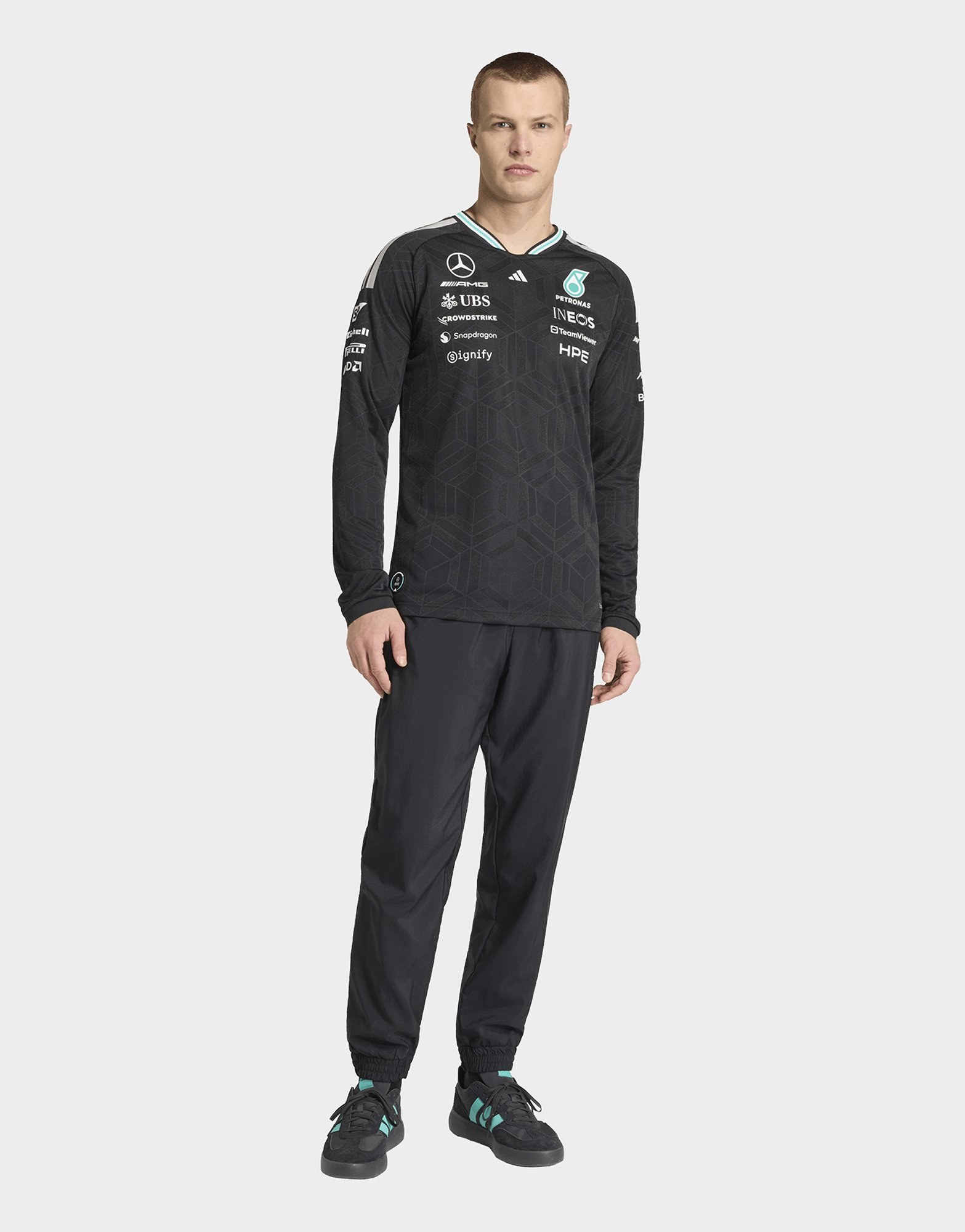 adidas Mercedes - Amg Petronas Formula 1 Team Authentic Langärmeliges Fahrertrikot