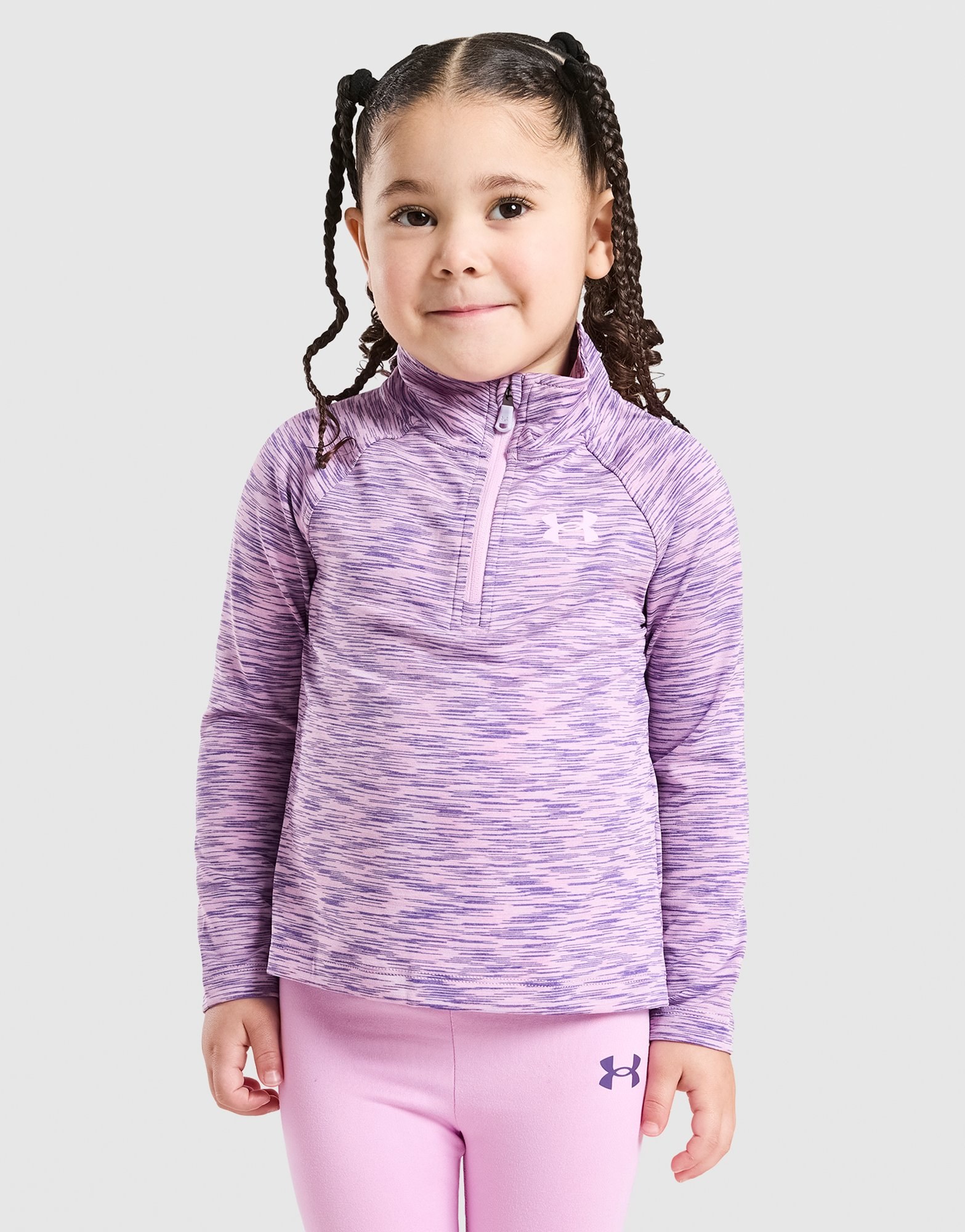 Under Armour Girls' UA Tech 1/4 Zip Top/Leggings Set Infant