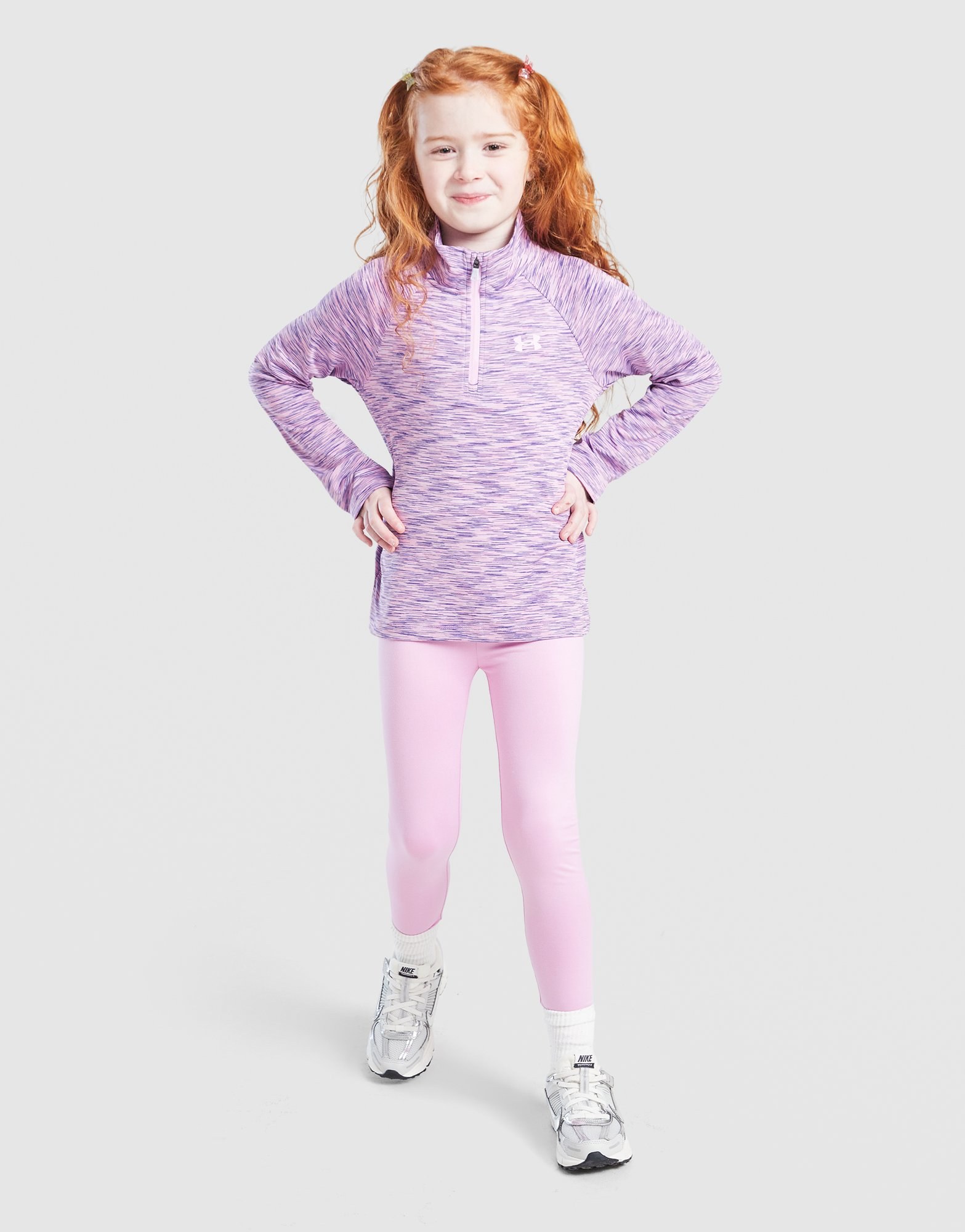 Under Armour Girls' Tech 1/4 Zip Top/Leggings Set Children