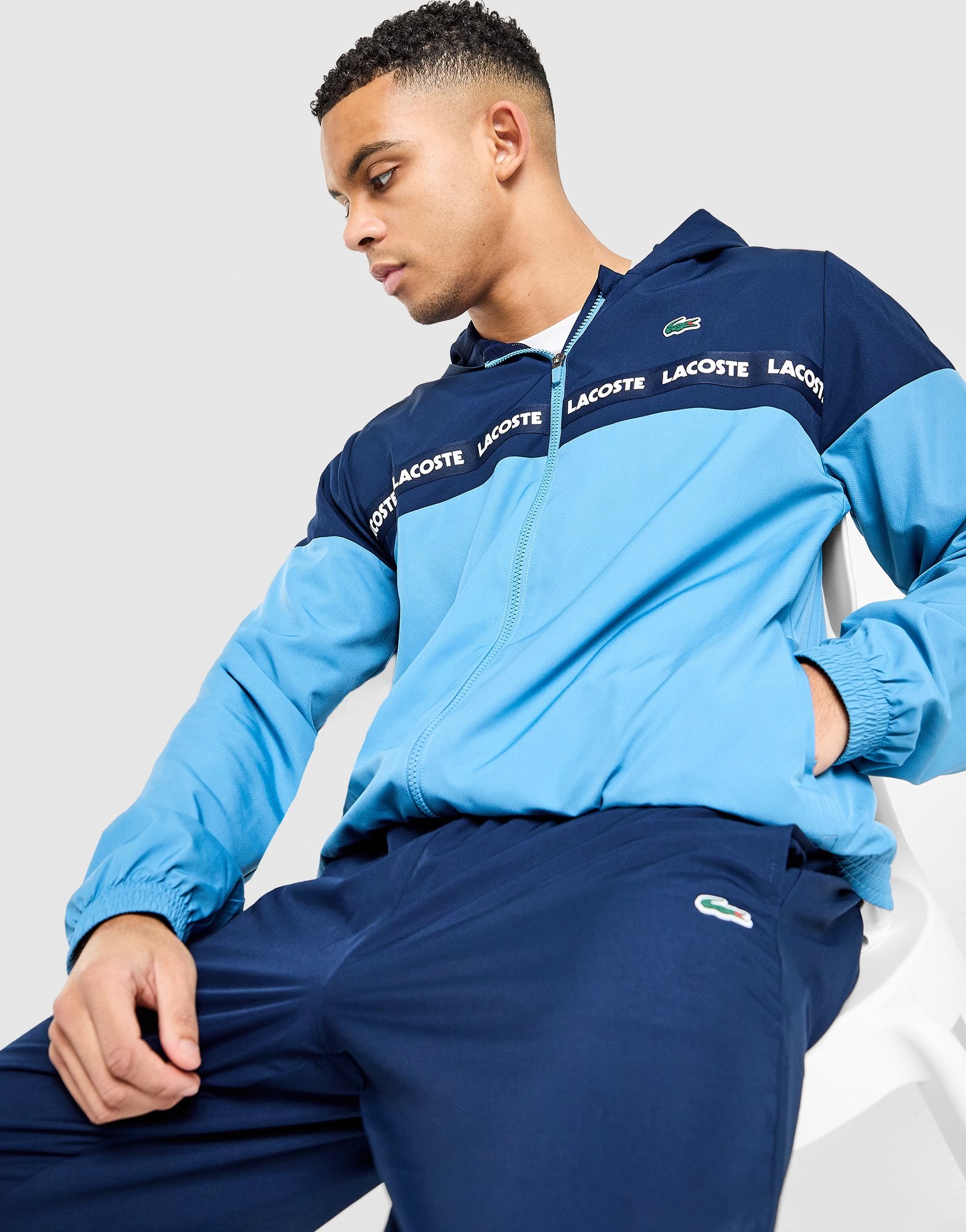 Lacoste Softshell Croc Woven Tape Full-Zip Jacke