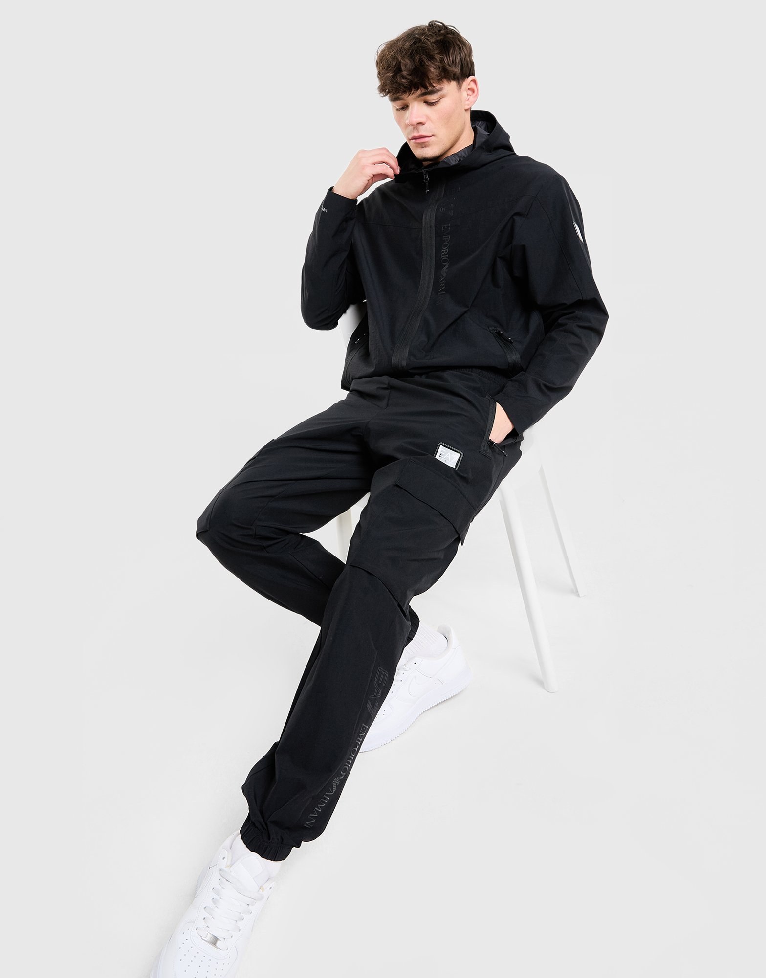 EA7 Emporio Armani Badge Woven Cargo Pants