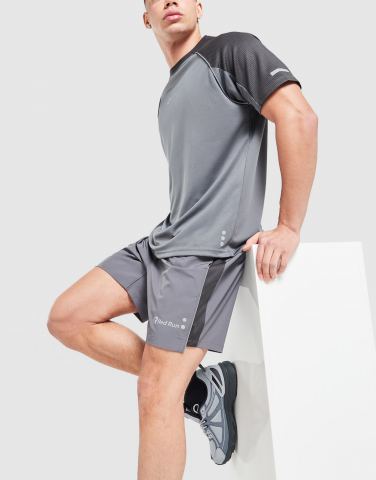 Miscellaneous Titanium Charcoal Panelled Sports Shorts