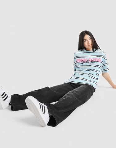 Pink Soda Sport Girls' Stack Striped T-Shirt Kinder