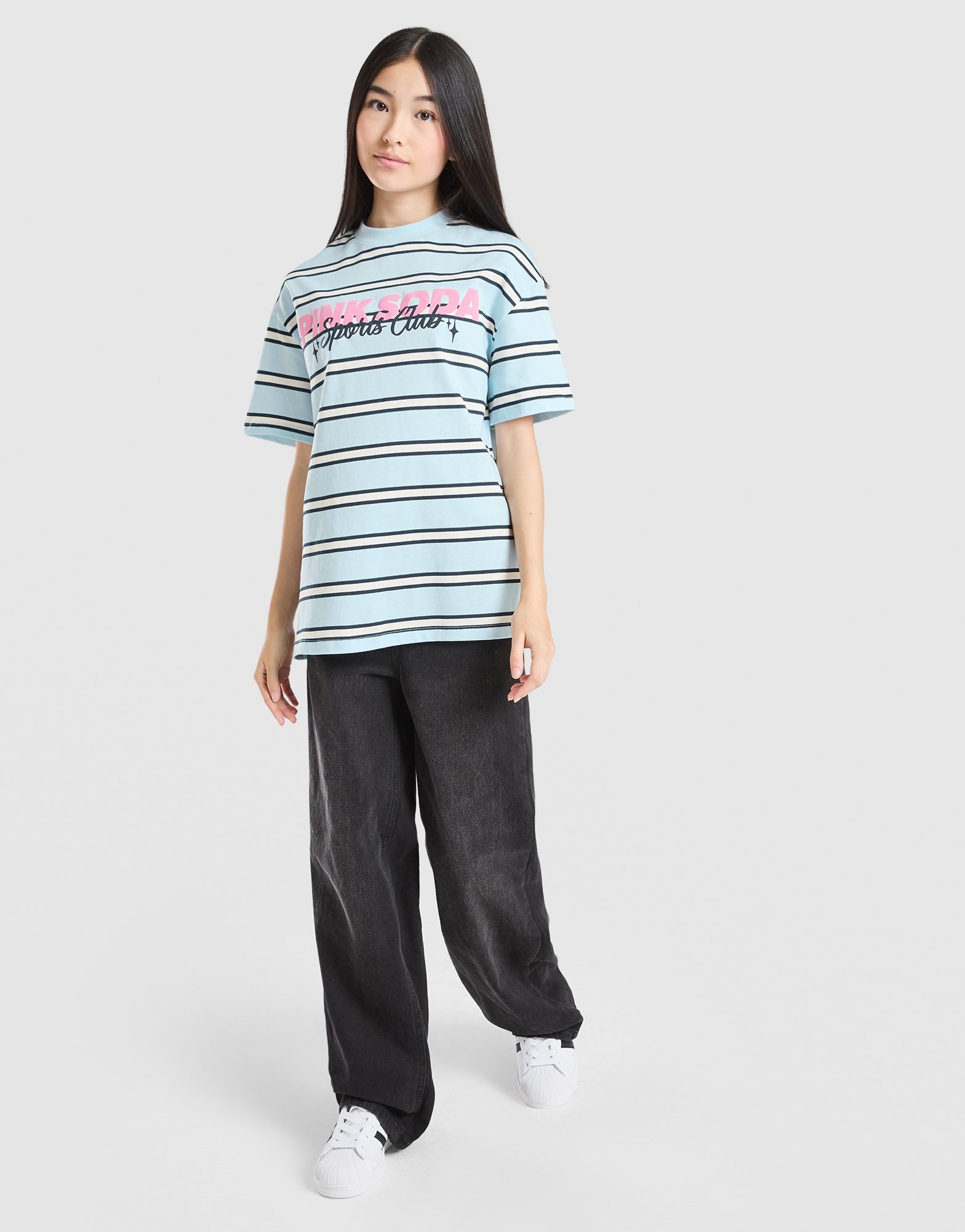 Pink Soda Sport Girls' Stack Striped T-Shirt Kinder