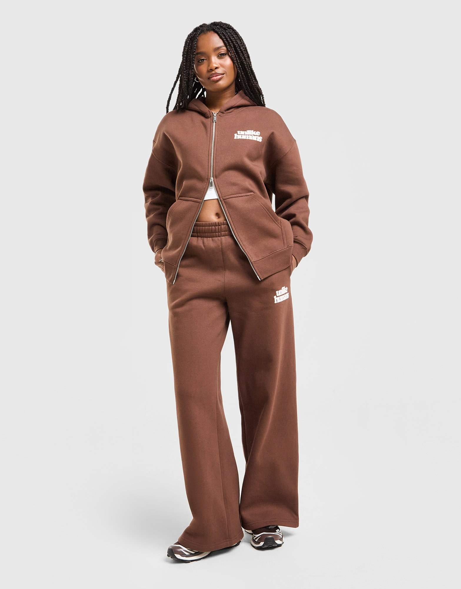 Unlike Humans Bubble Full Zip Hoodie Damen