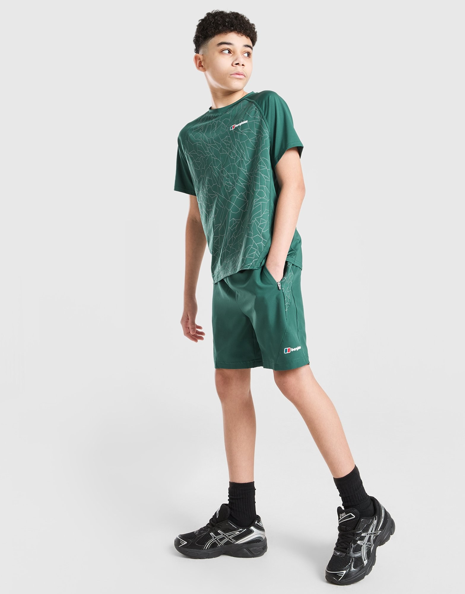Berghaus All Over Print Grid Shorts V2 Junior