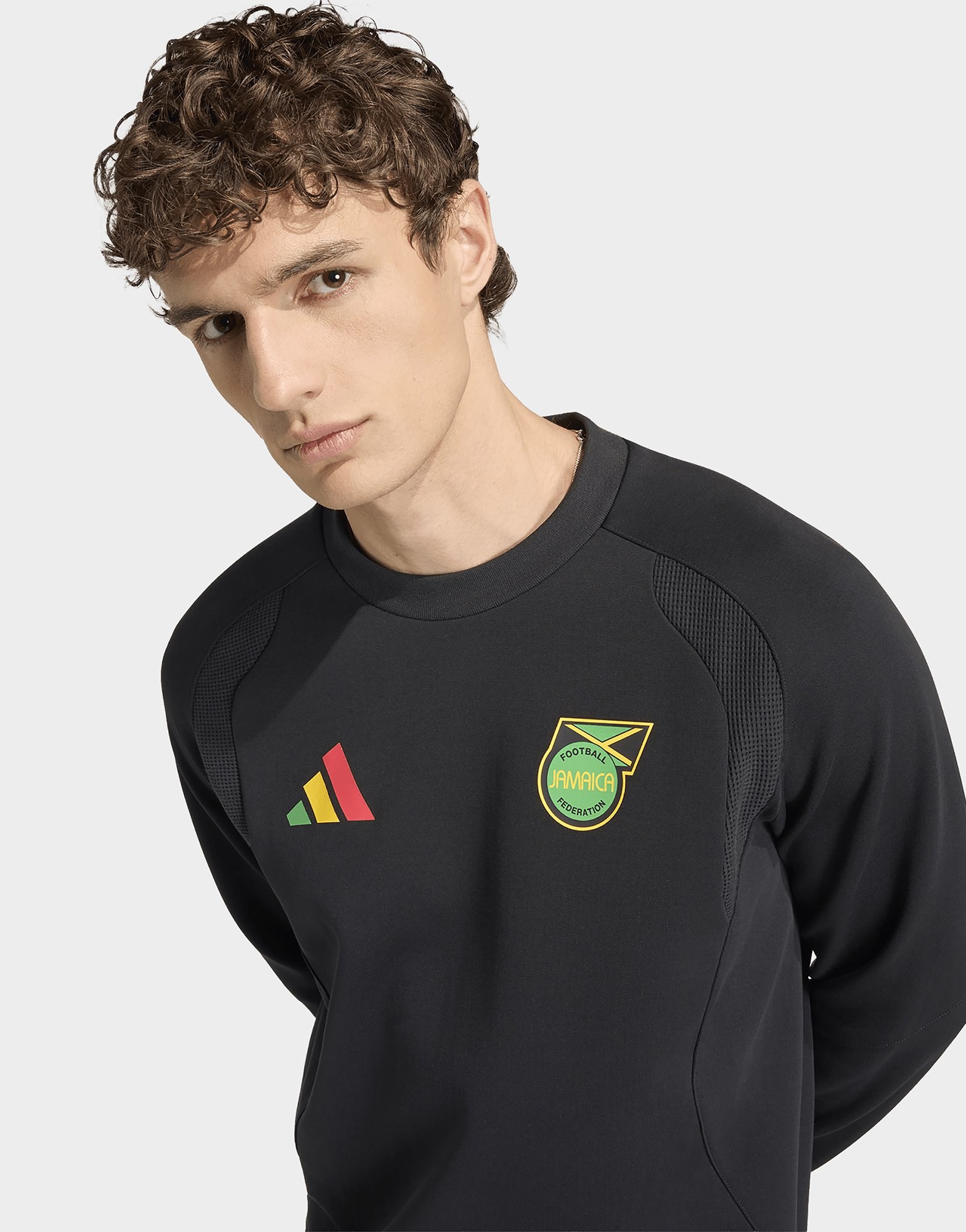 adidas Jamaika x Bob Marley Tiro Tech Sweatshirt, Rundhalsausschnitt