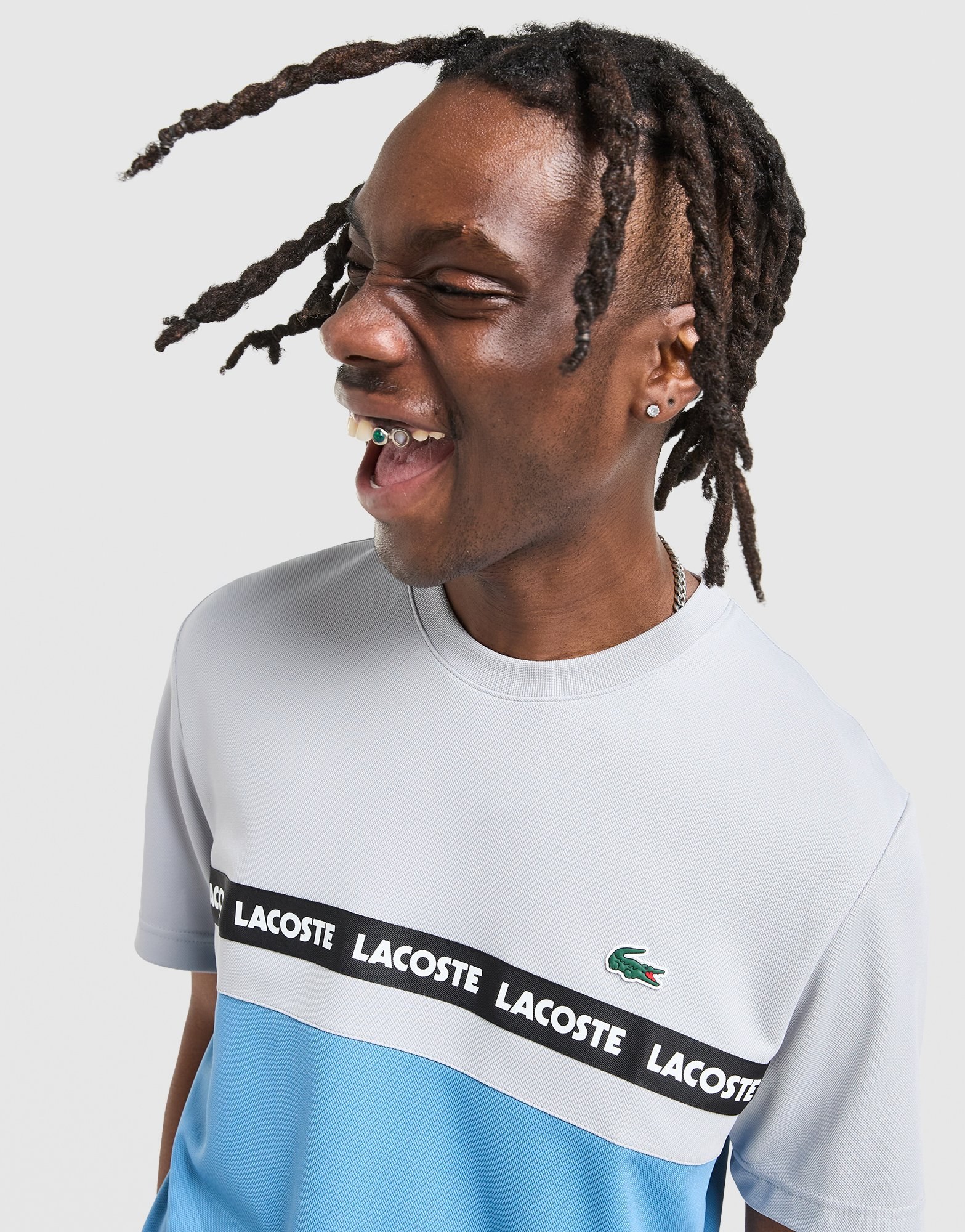 Lacoste Croc Colour Block Tape T-Shirt