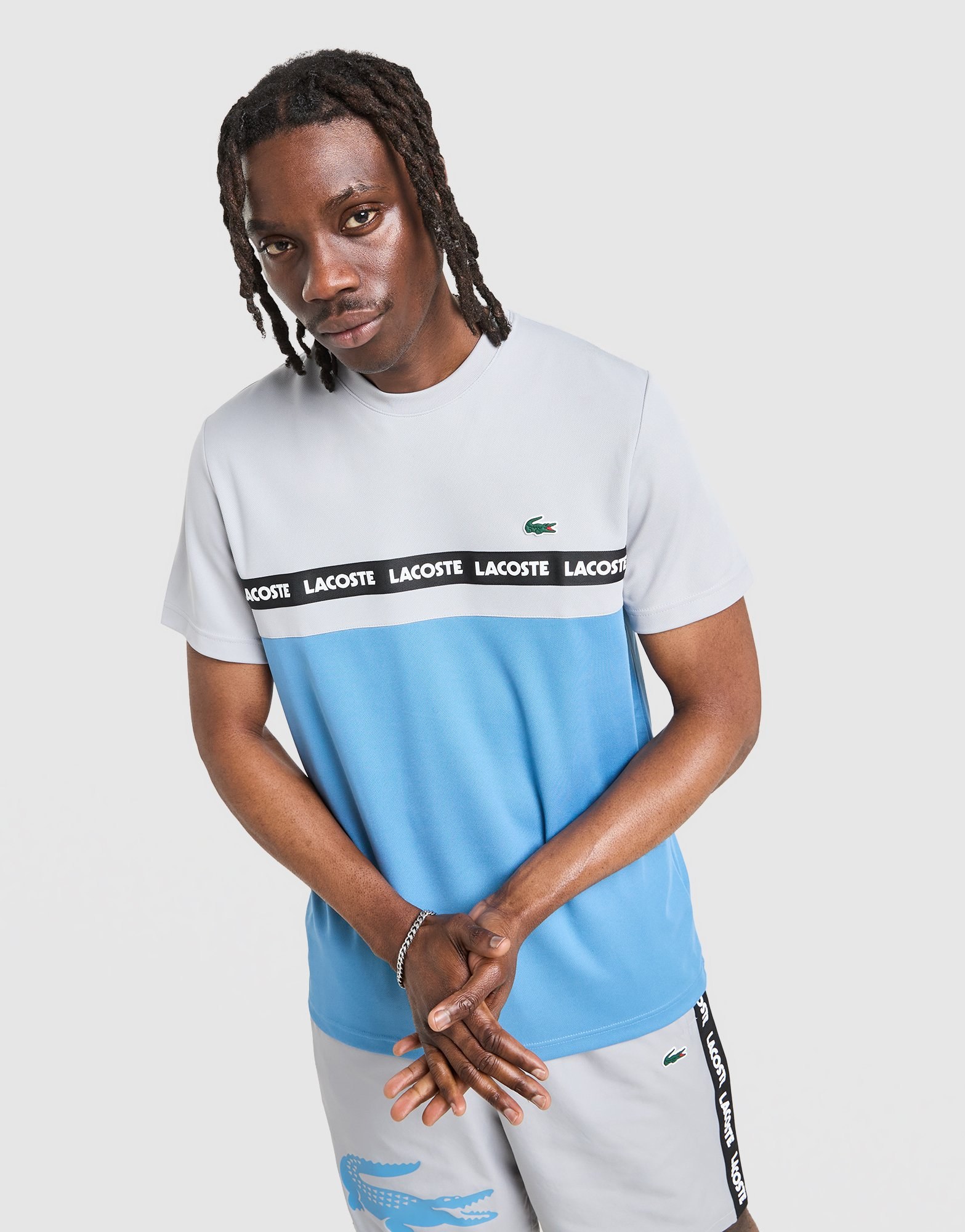 Lacoste Croc Colour Block Tape T-Shirt