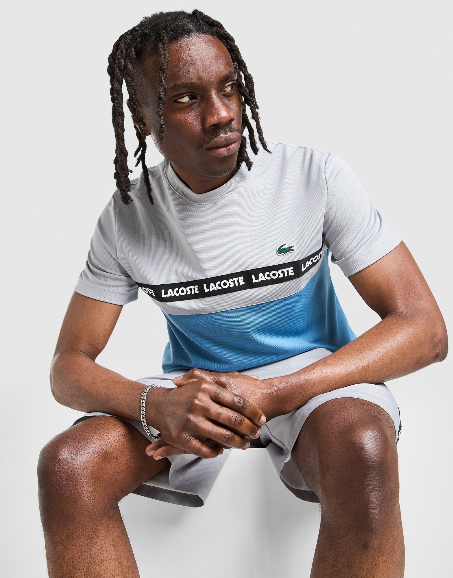 Lacoste Croc Colour Block Tape T-Shirt