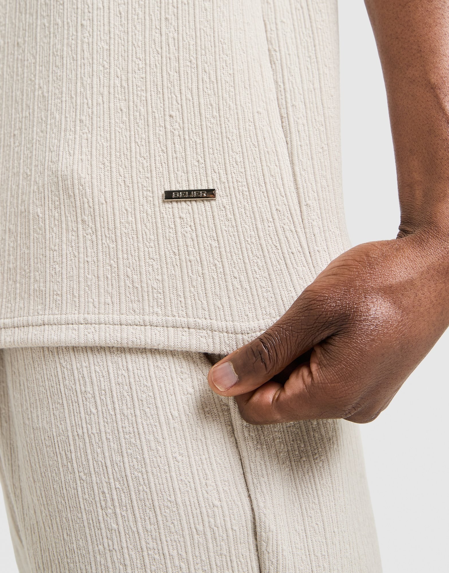 Belier Textured Zip Polo Shirt