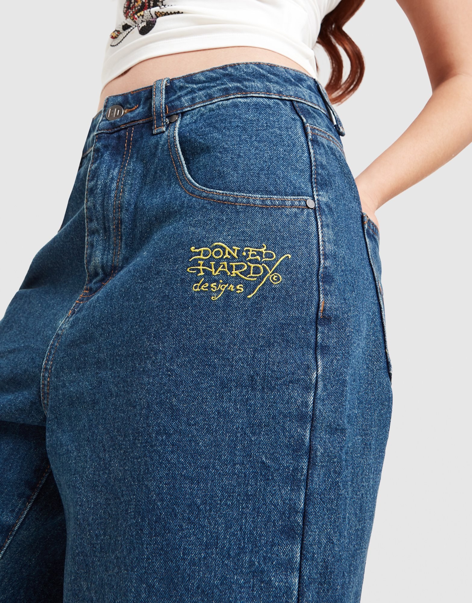 Ed Hardy Crawling Dragon Jorts