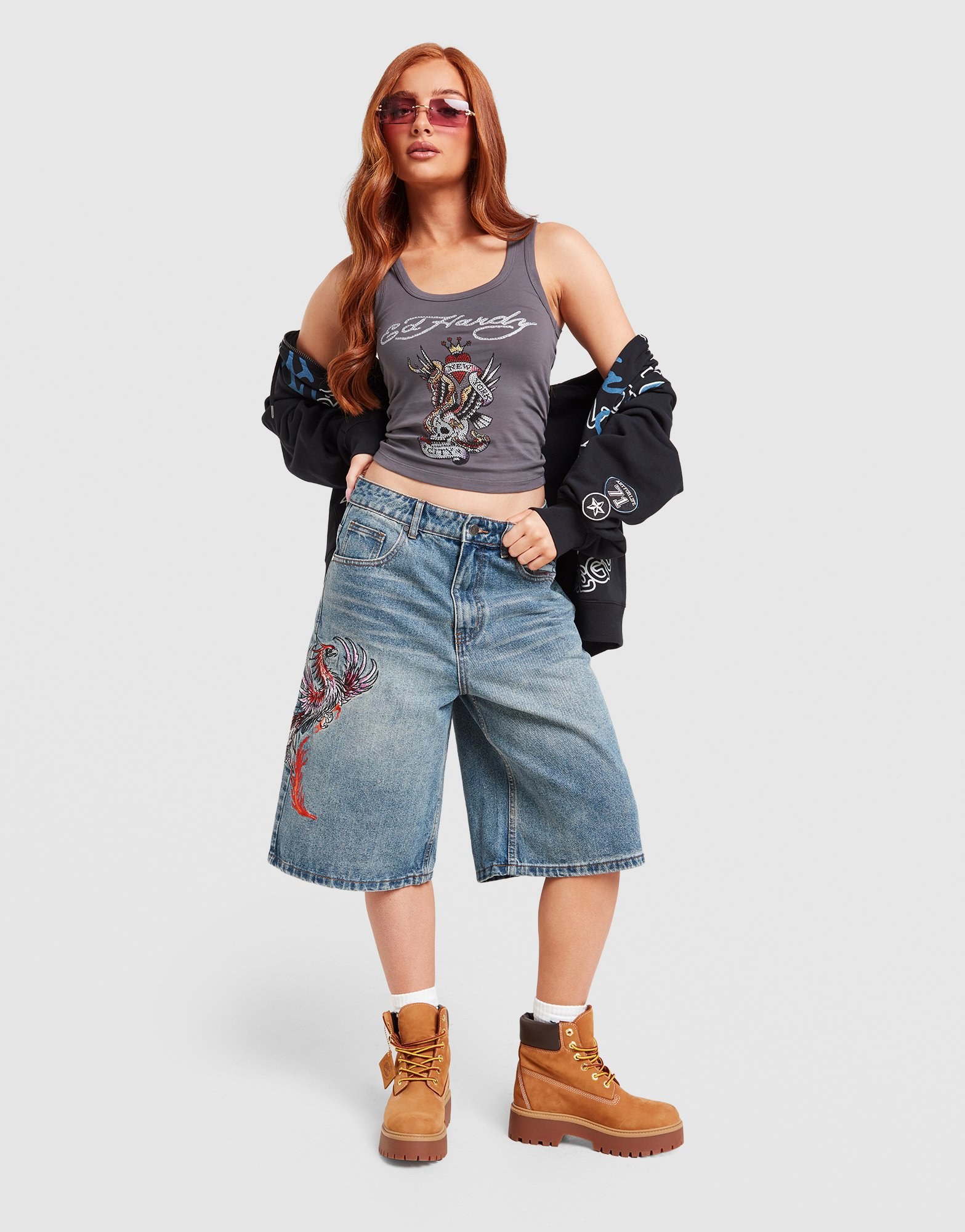 Ed Hardy Phoenix Denim Jorts