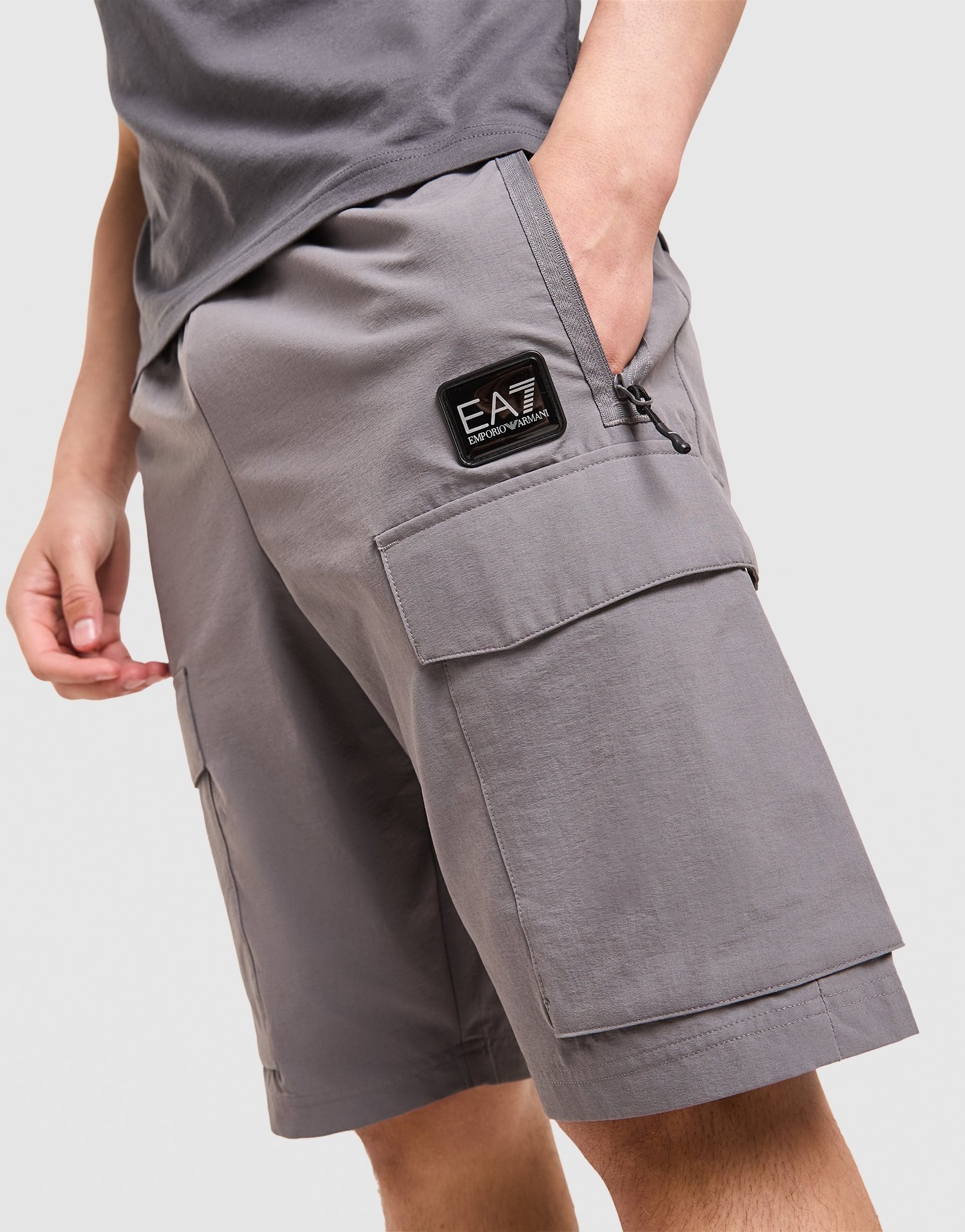 EA7 Emporio Armani Badge Woven Cargo Shorts
