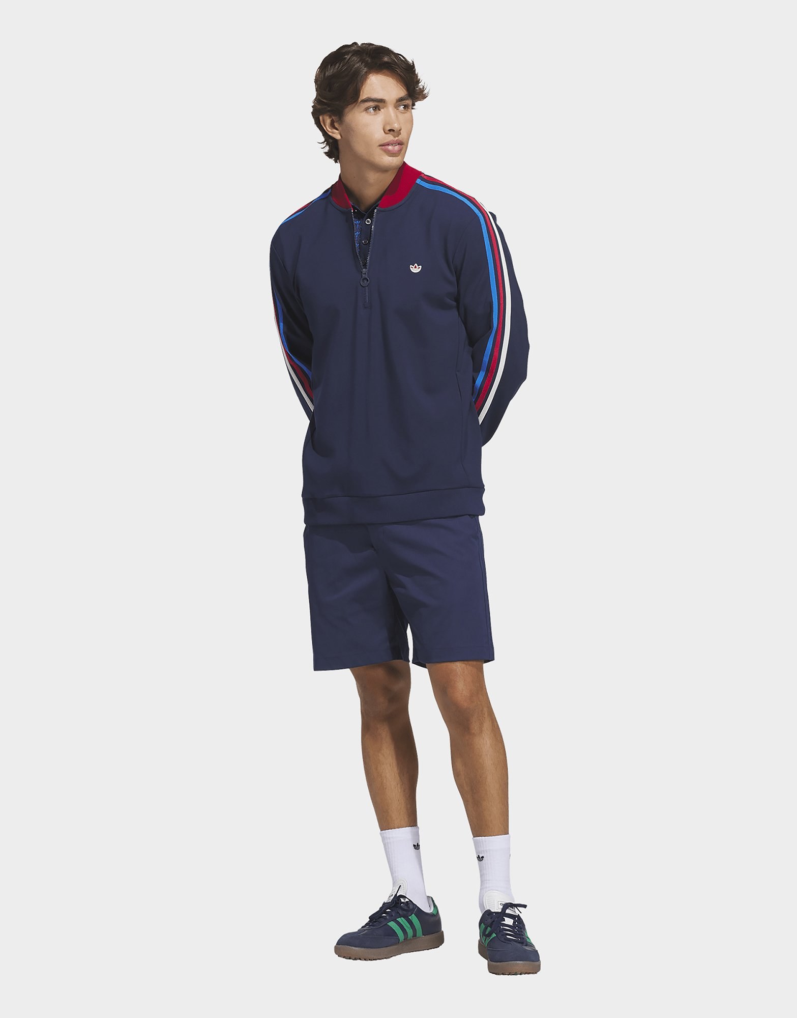adidas Originals 3-streifen Sweatshirt, Reißverschluss Bis Zur Brust