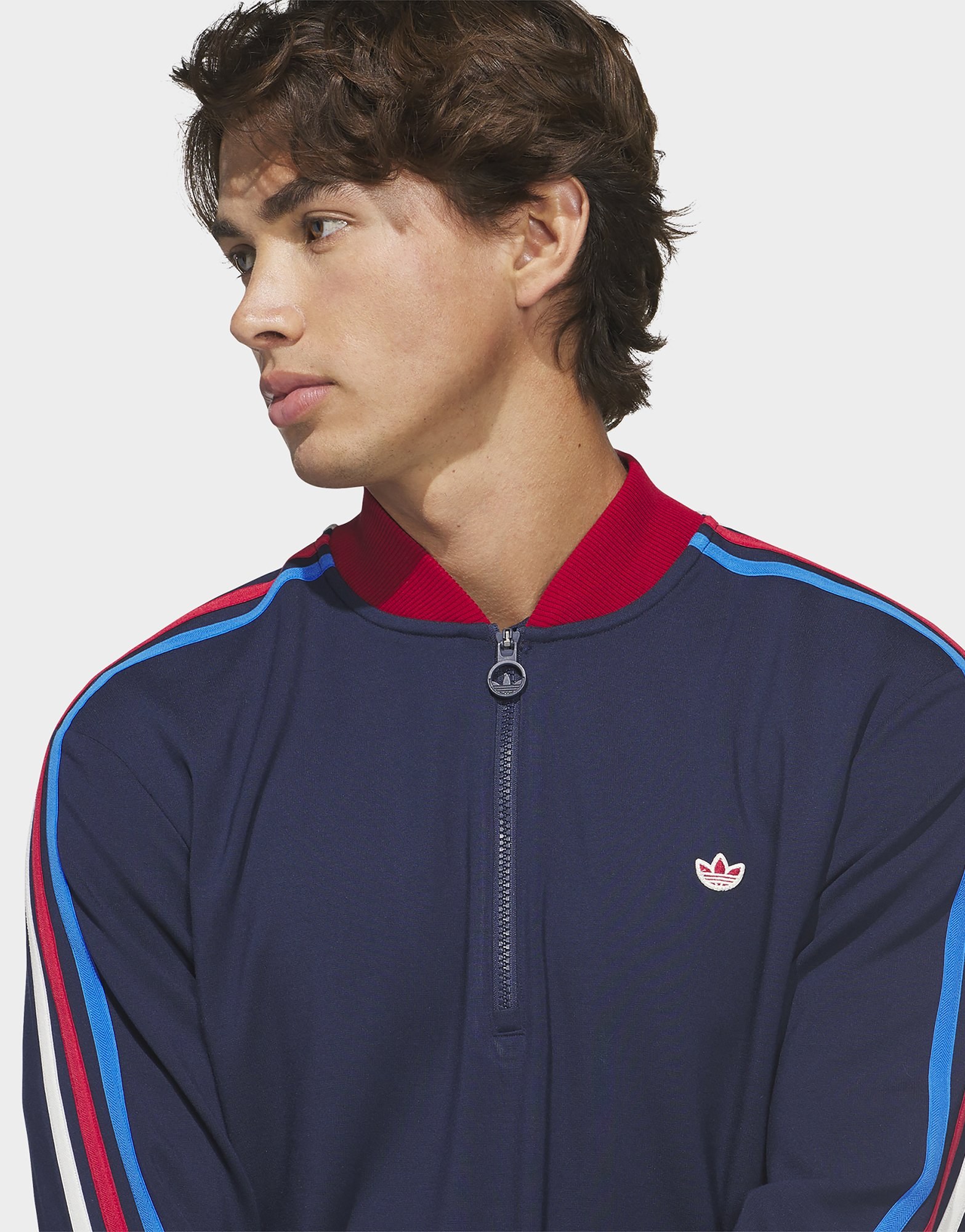 adidas Originals 3-streifen Sweatshirt, Reißverschluss Bis Zur Brust