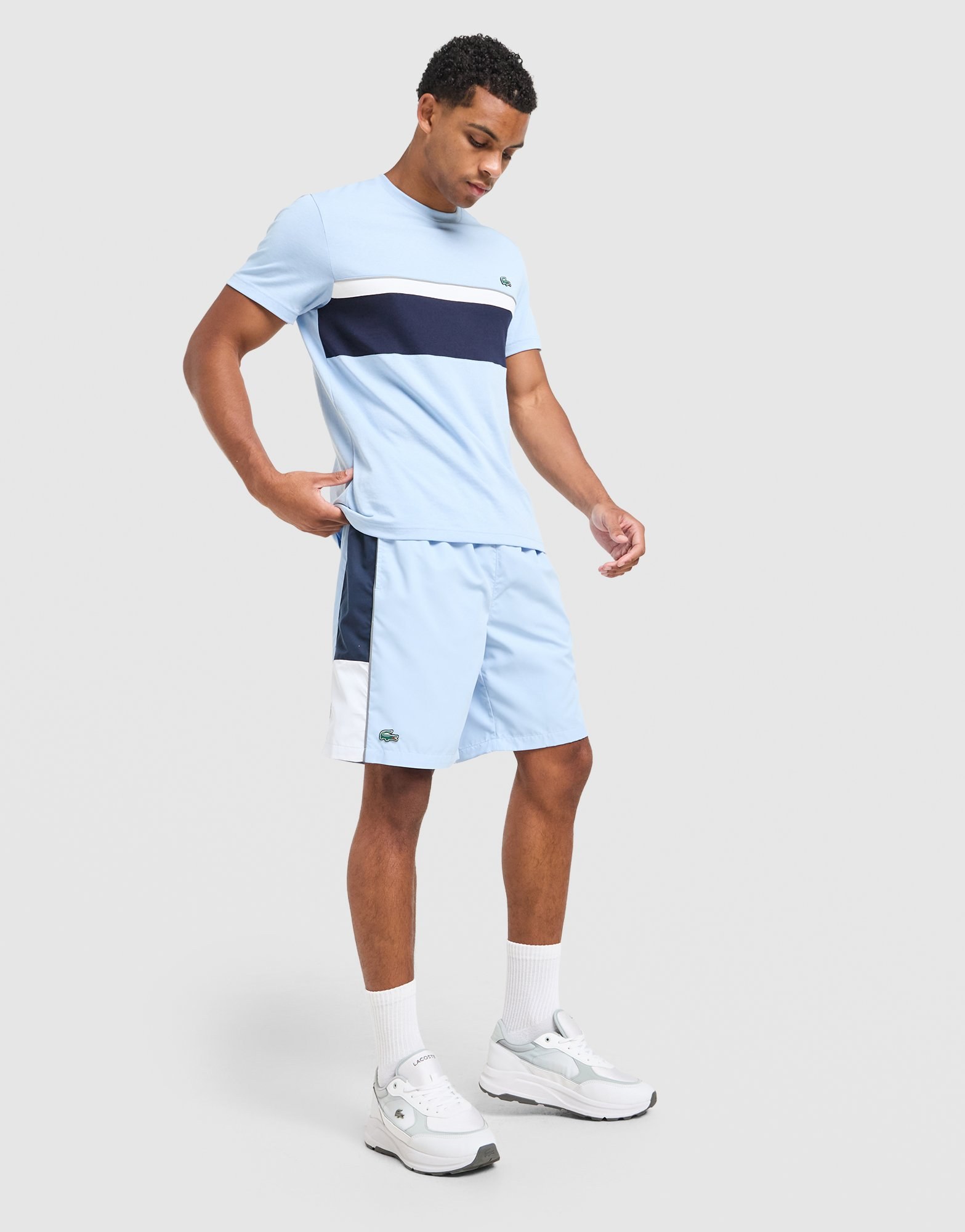 Lacoste Colour Block Reflective Piping Shorts