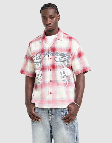 Ed Hardy Checked Skull Shirt