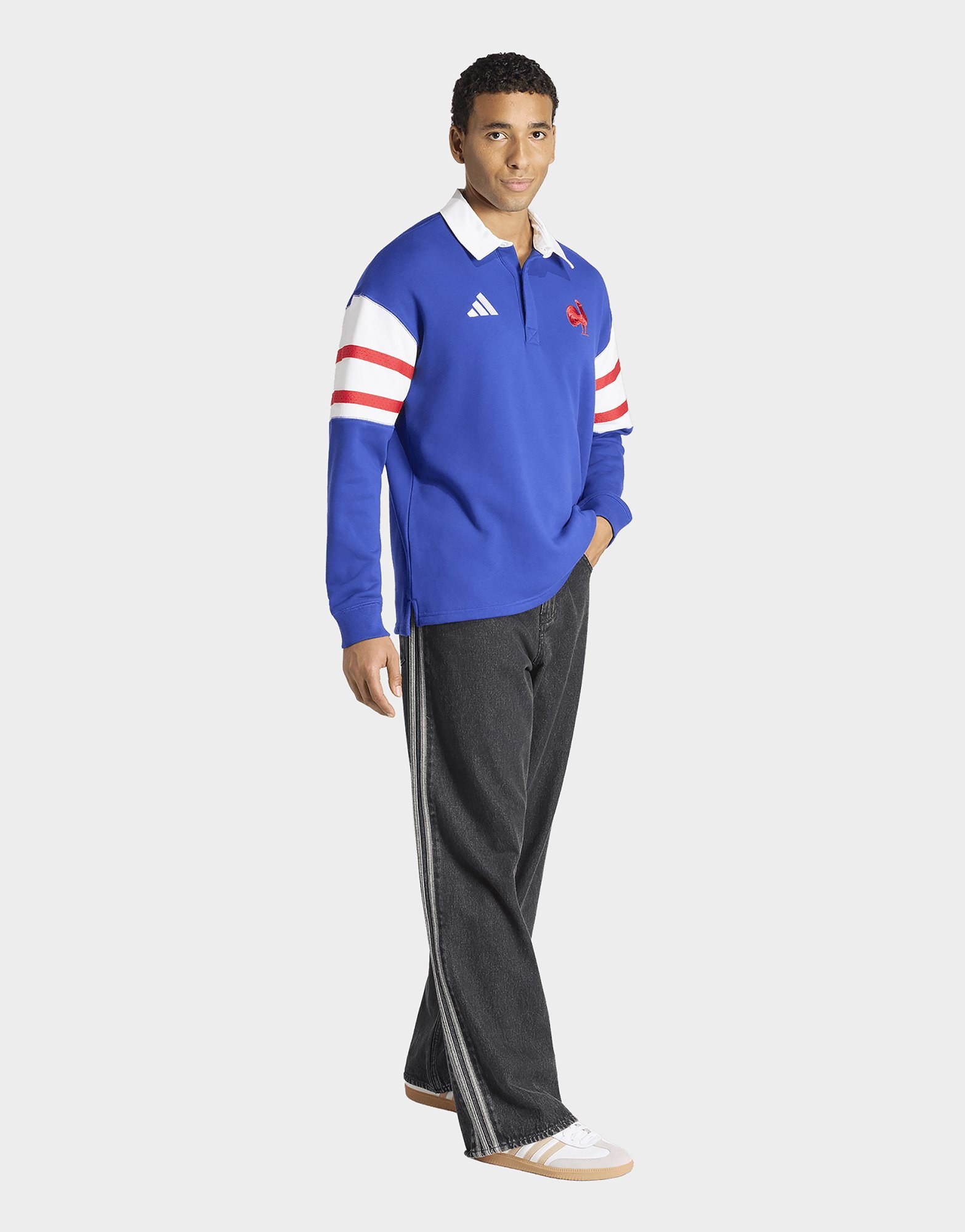 adidas Ffr Heritage Rugby-poloshirt, Langärmlig