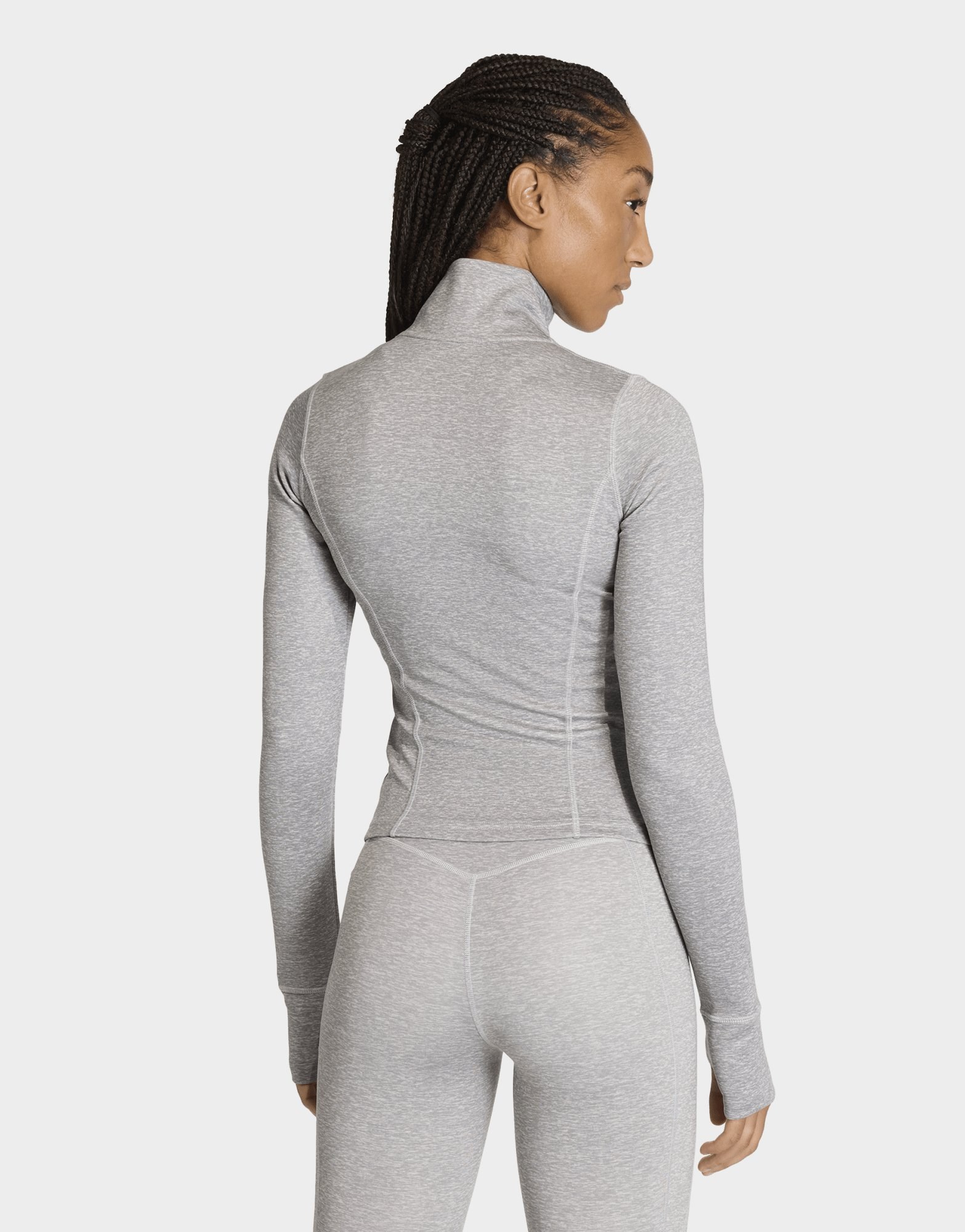 adidas Workout Essentials Heather Jacke Mit Durchgehendem Reißverschluss