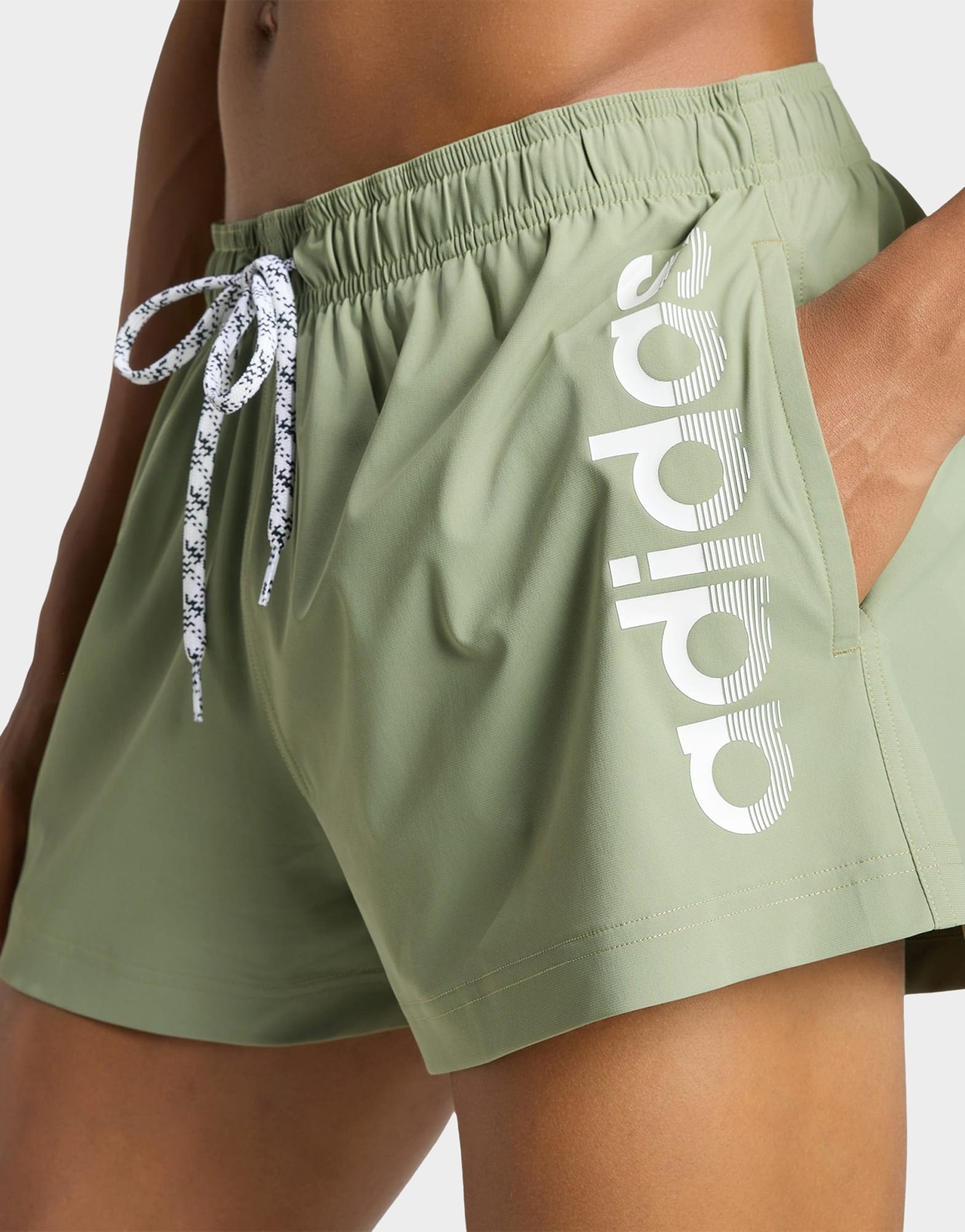 adidas Logo Elastische Strick-badehose 7,6 Cm