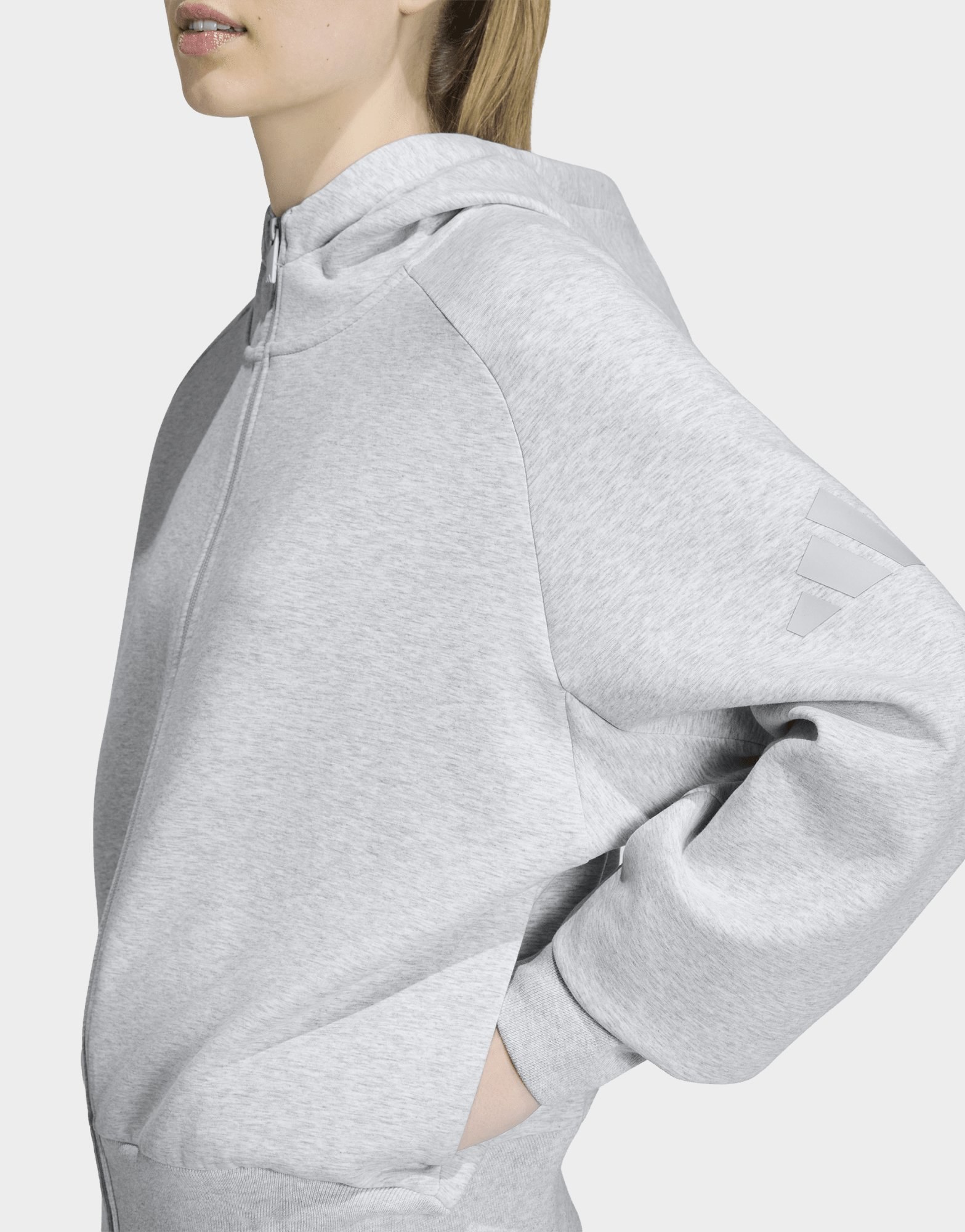 adidas Soft Lux Kapuzenjacke, Reissverschluss