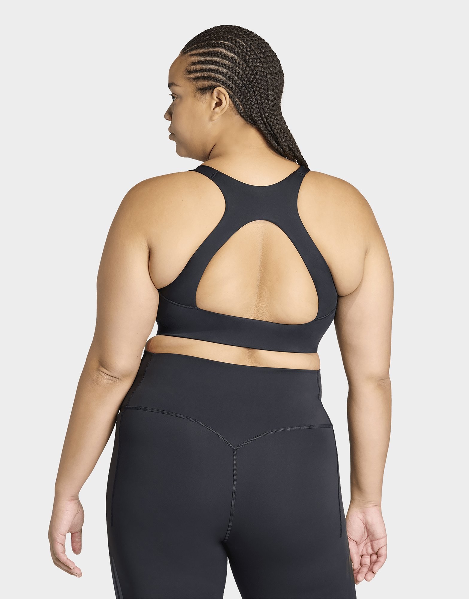 adidas Optime Workout 3-streifen Bh, Mittlere Belastung (große Größe)