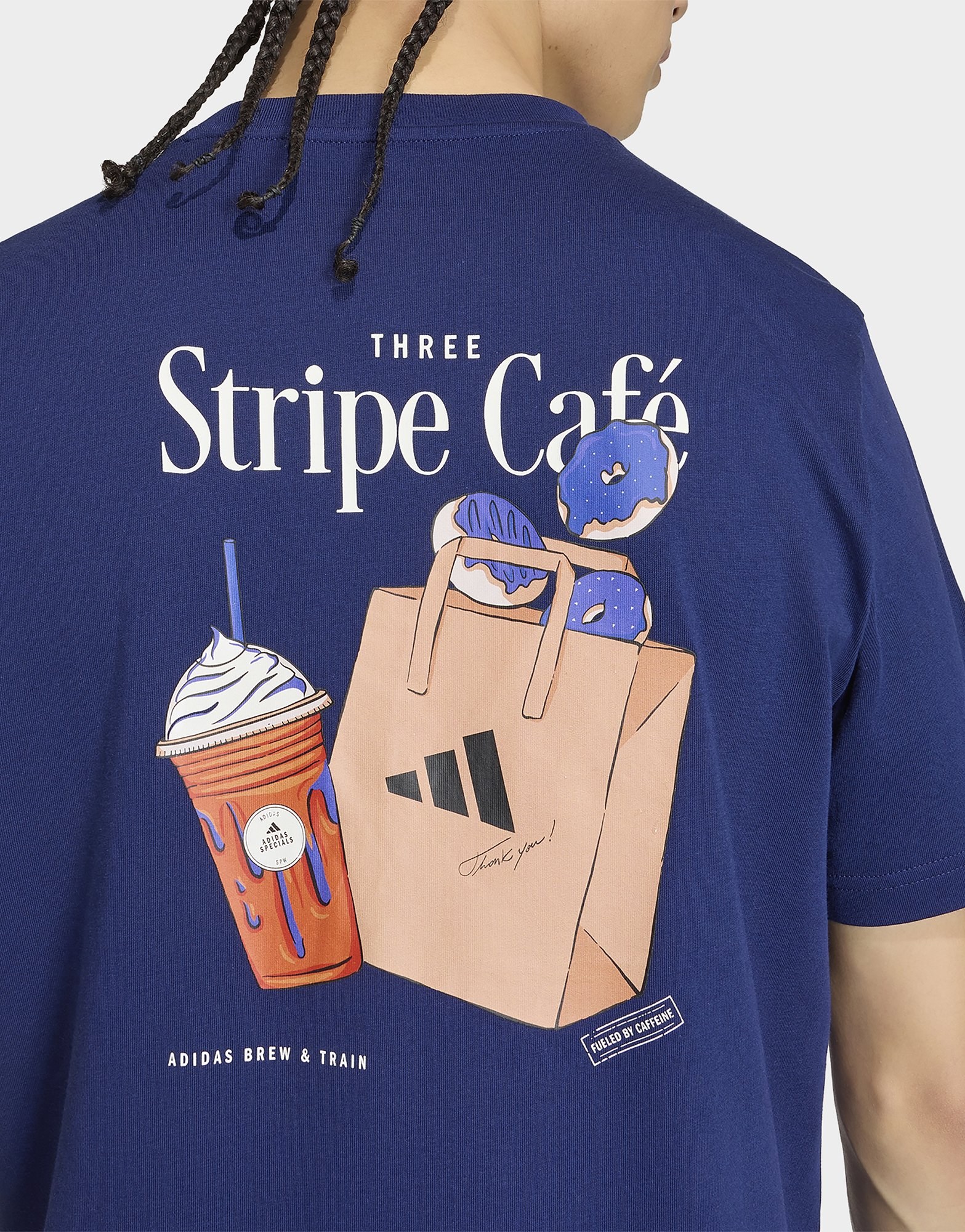 adidas Coffee Cafe Donut Bag Grafik T-shirt