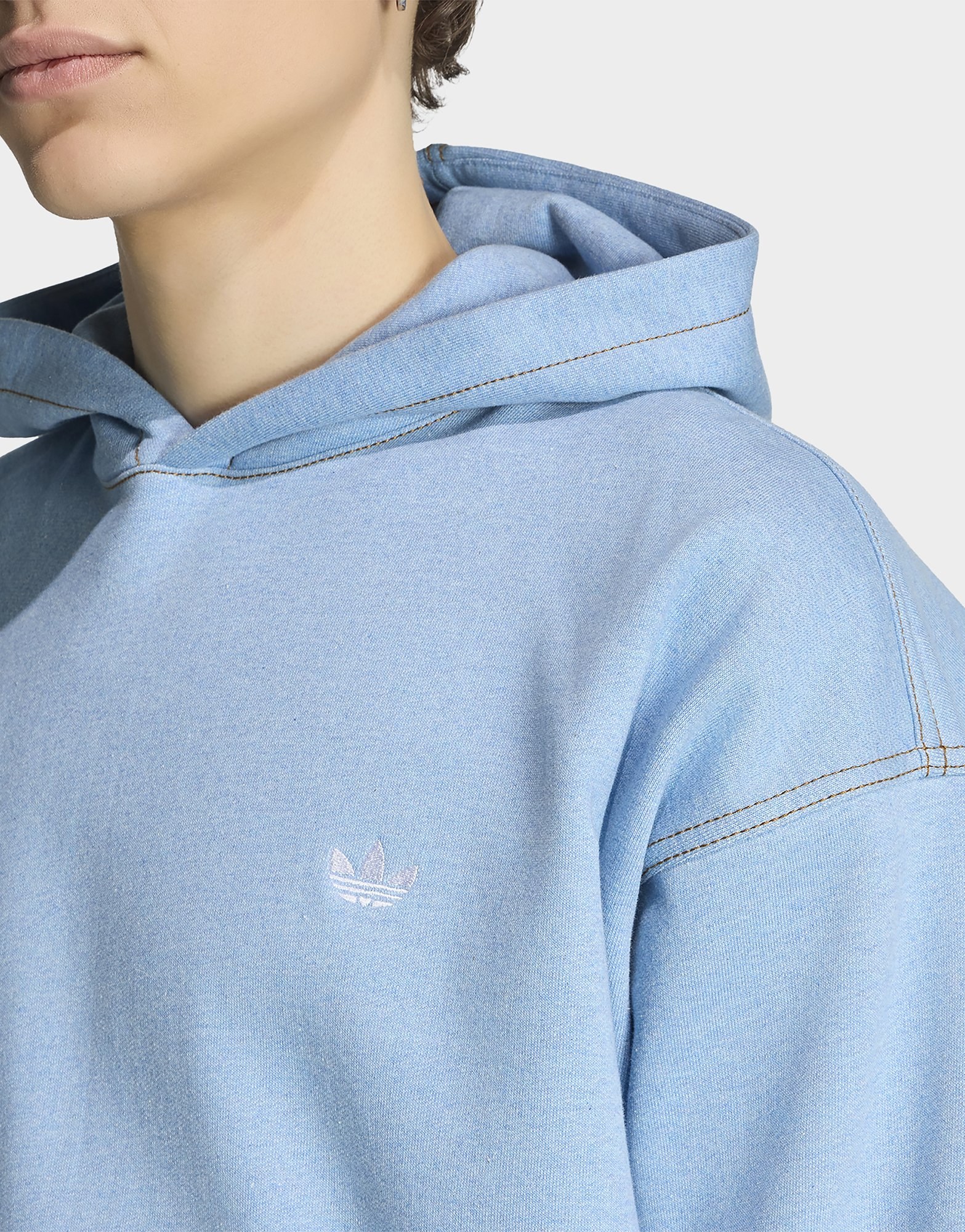 adidas Trefoil Essentials Hoodie, Meliert, Locker Geschnitten